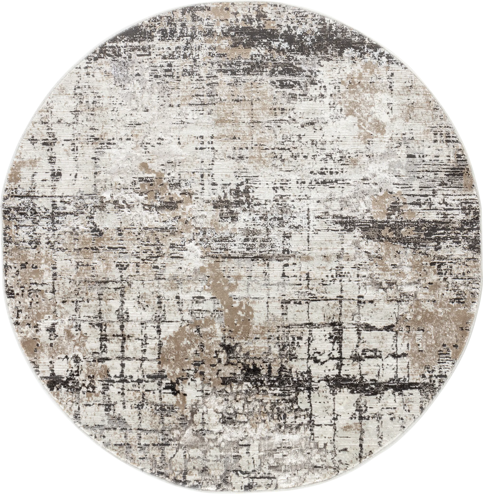 Derdes Beige 5' Round Rug - Image 1