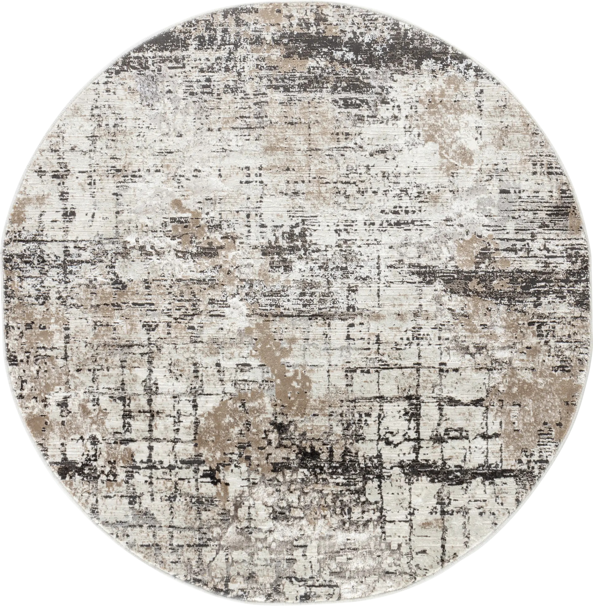 Derdes Beige 5' Round Rug