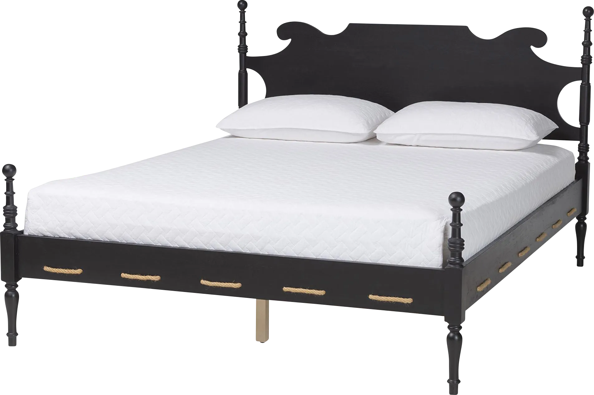 Nolev Black Queen Platform Bed - Image 1