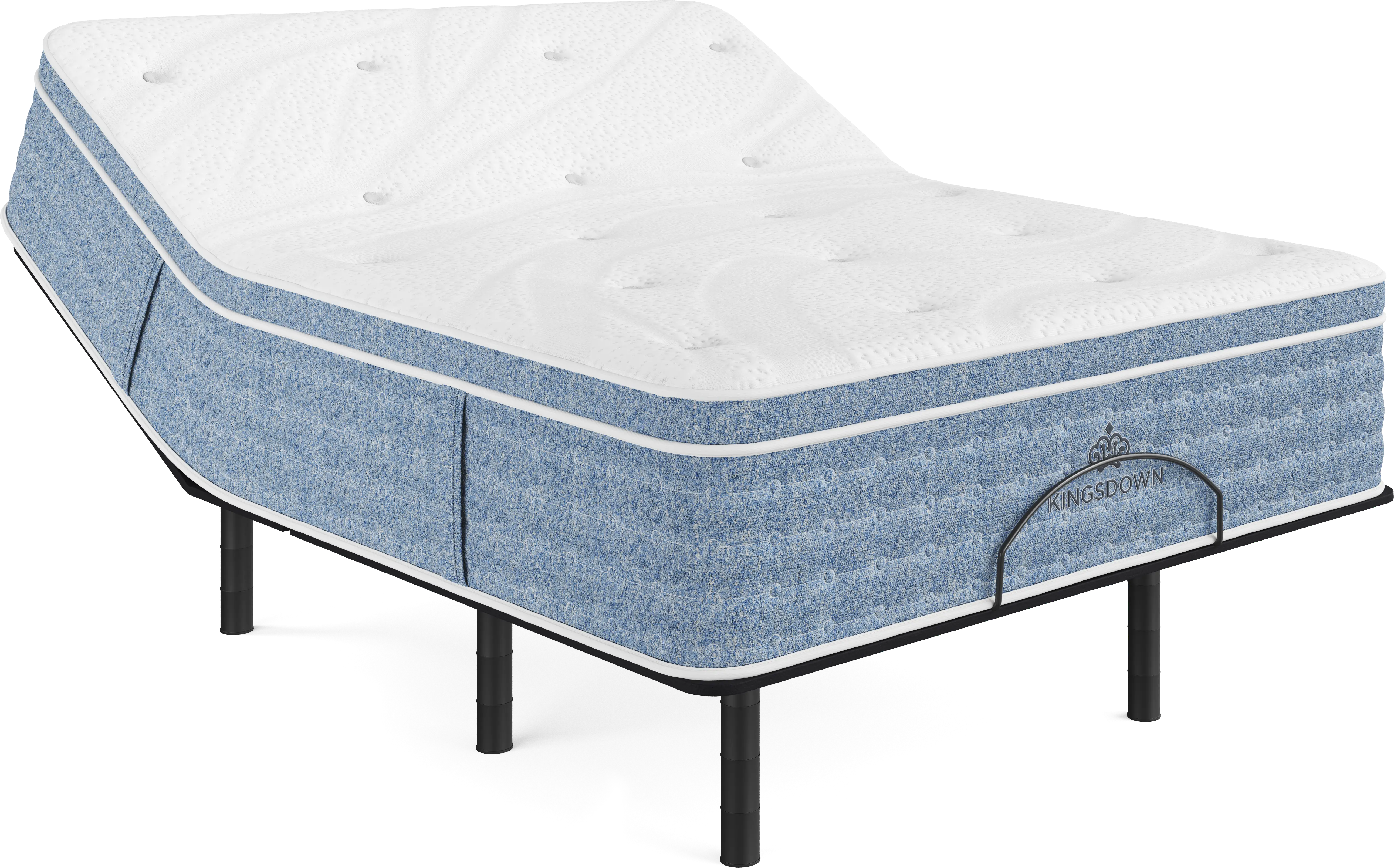 Kingsdown Orista Cove King Mattress Set with Head Up Only Base - Image 1