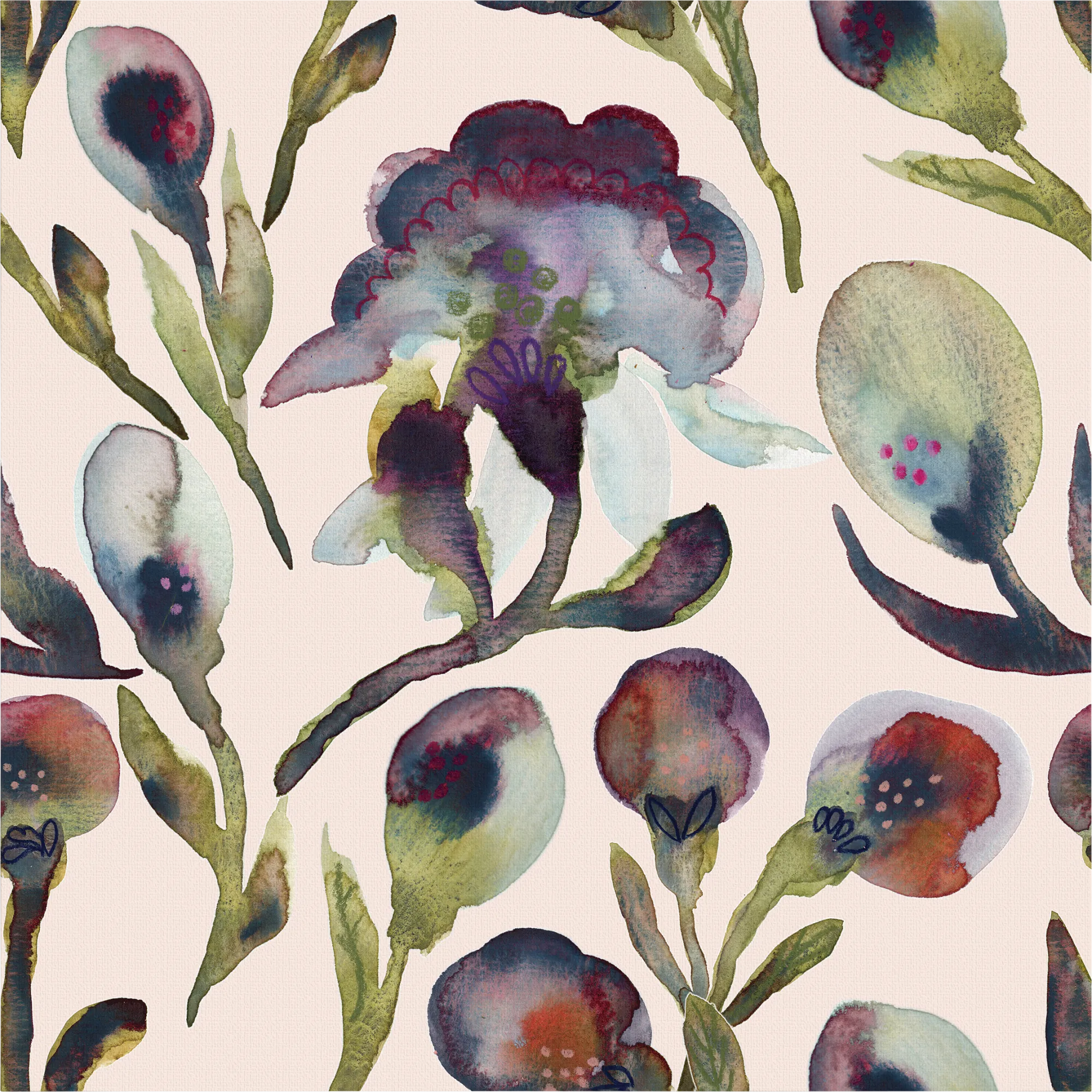 Floral Falls Multi Artwork - Image 1