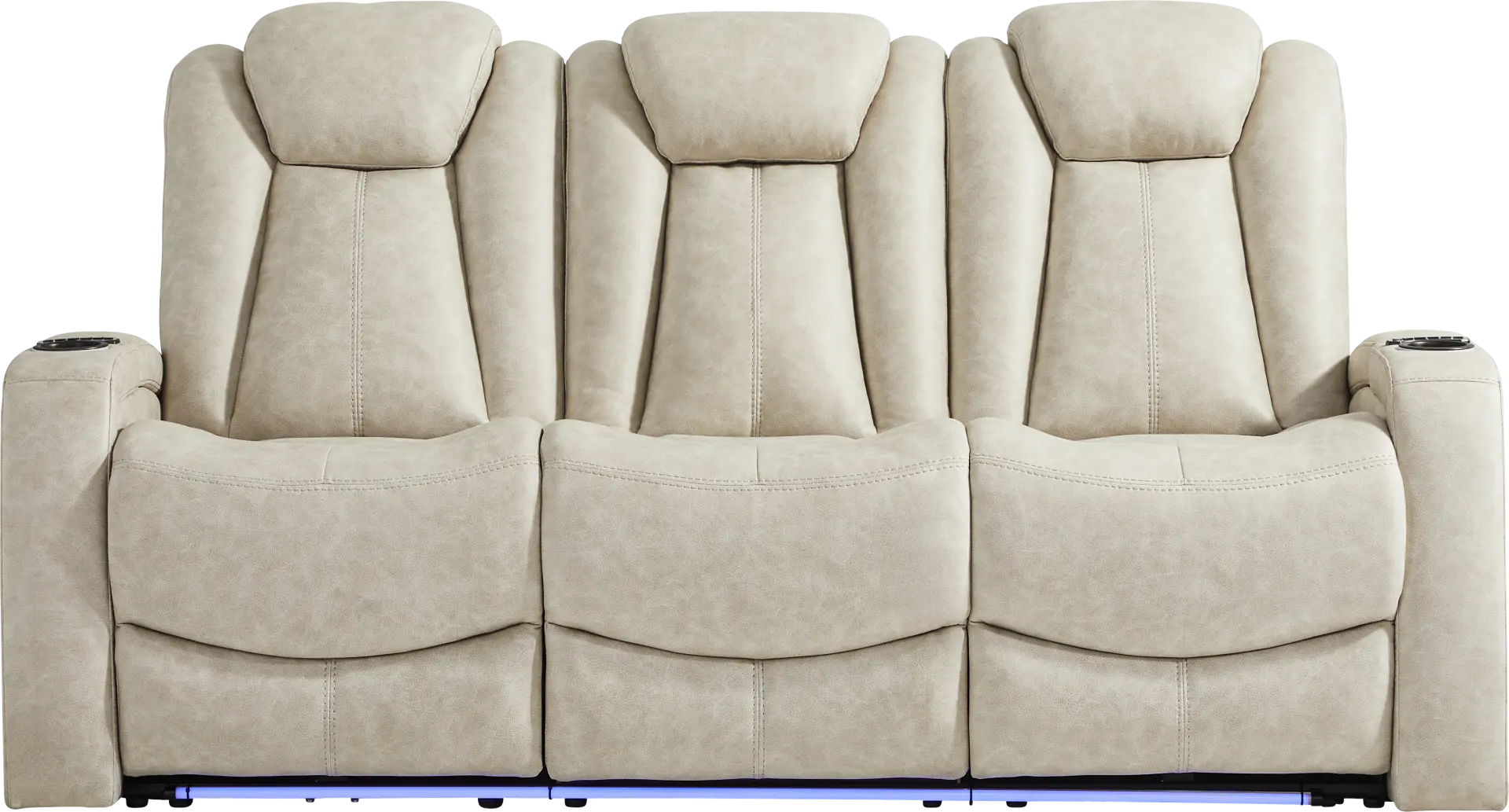 Dumont Ivory Dual Power Reclining Sofa