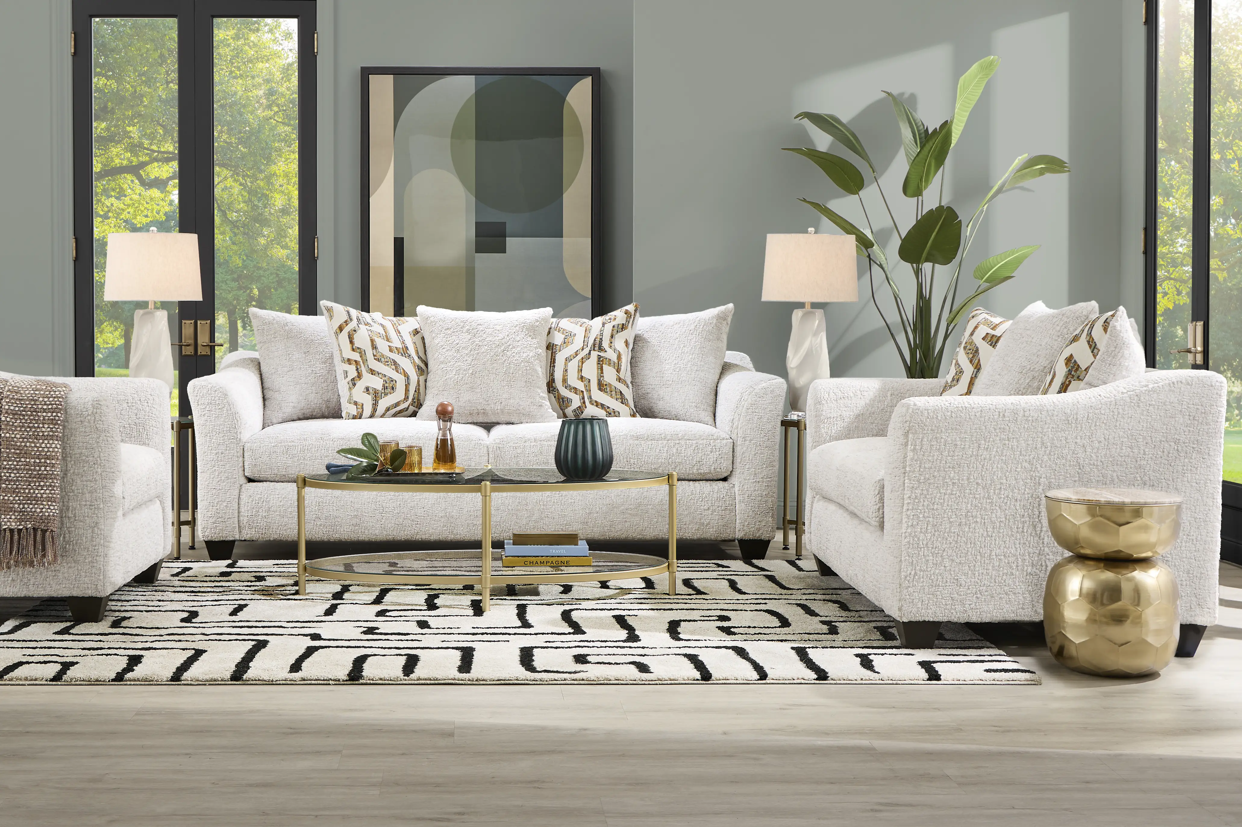 Westmere Dove Beige,Gray Chenille Fabric Chair | Rooms to Go