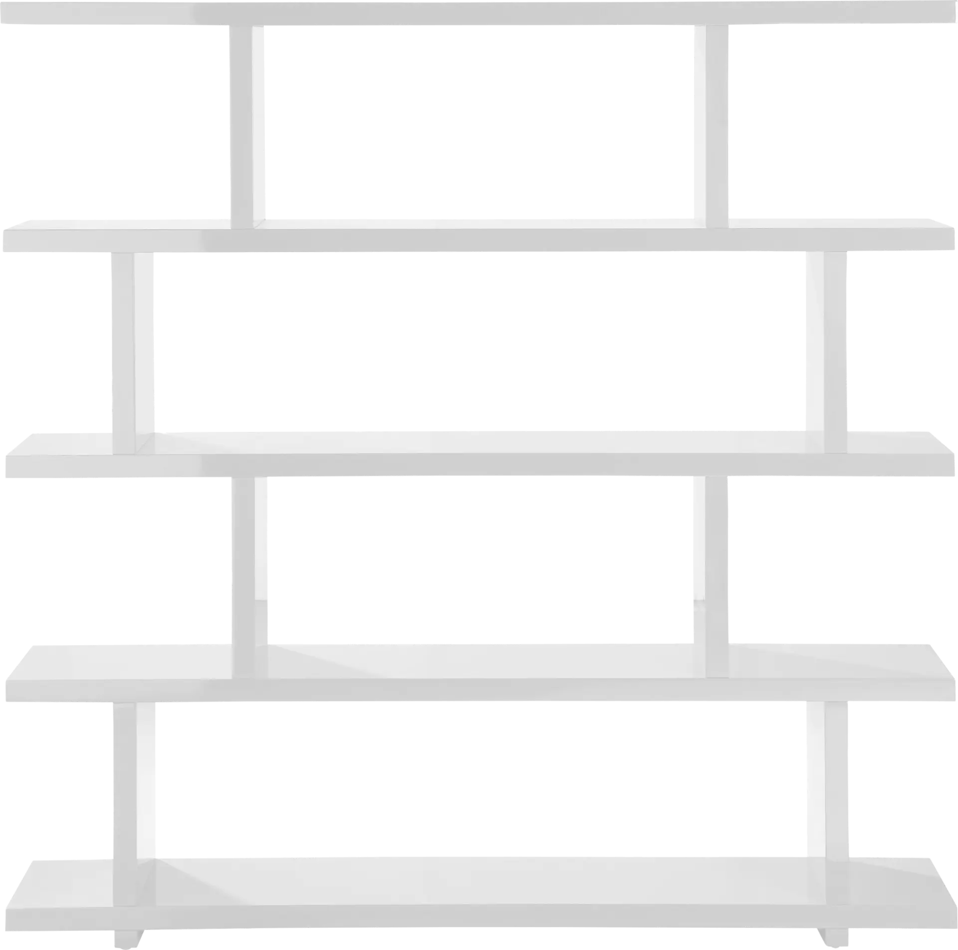 Loic White Shelf Bookcase