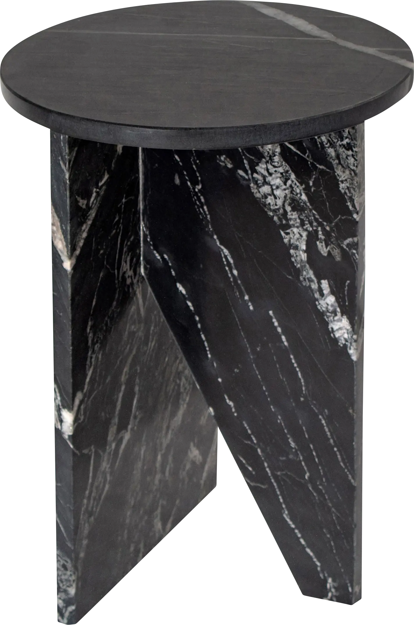 Lorent Black Marble End Table