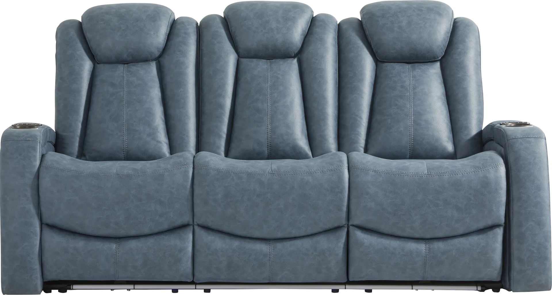 Dumont Cobalt Dual Power Reclining Sofa - Image 1