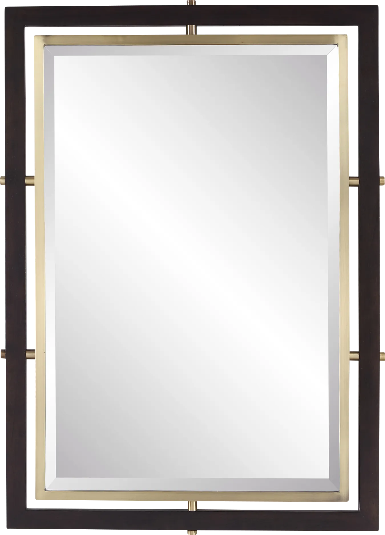 Goald Walnut Mirror - Image 1