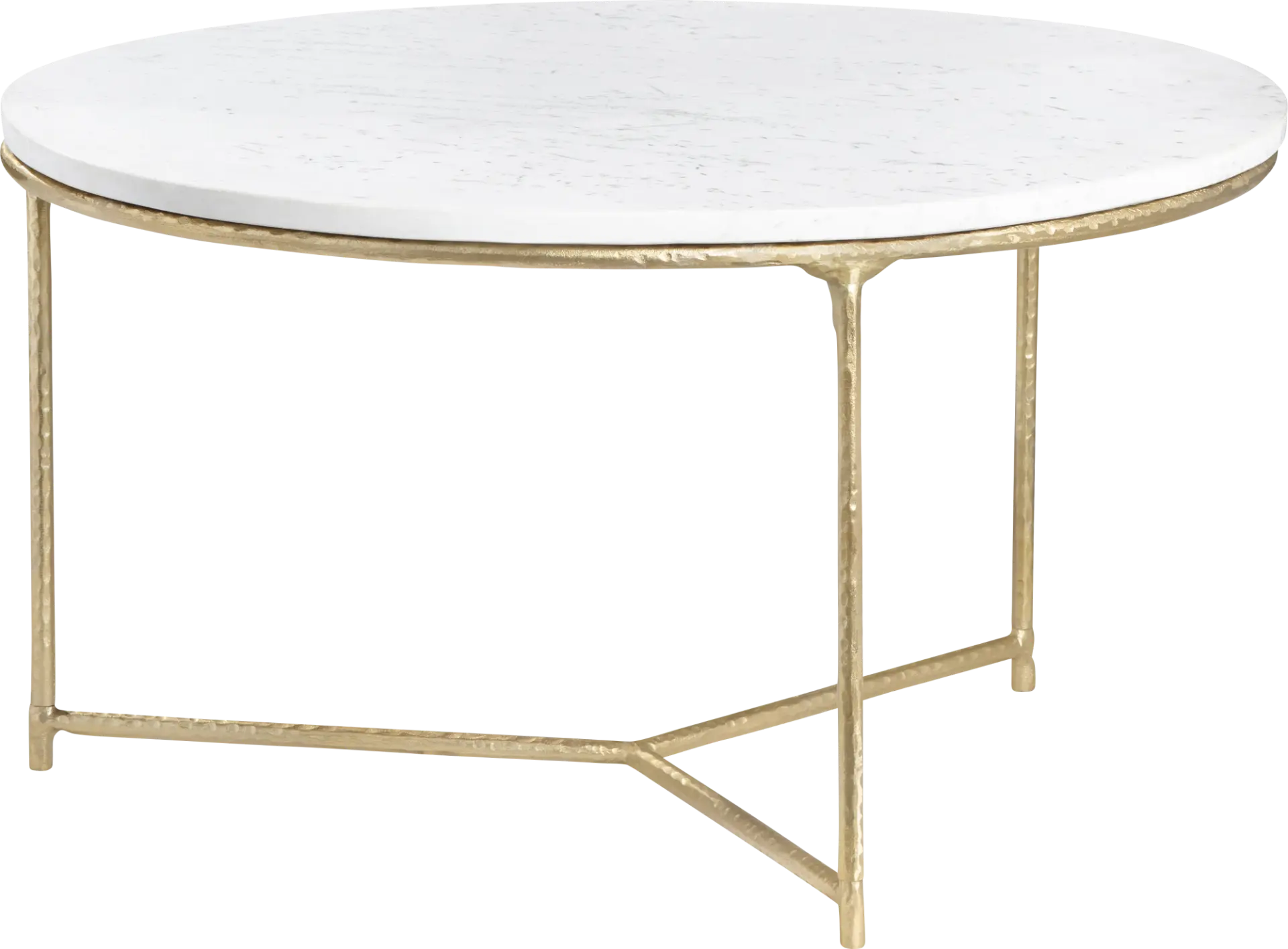 Emiliye White Round Coffee Table