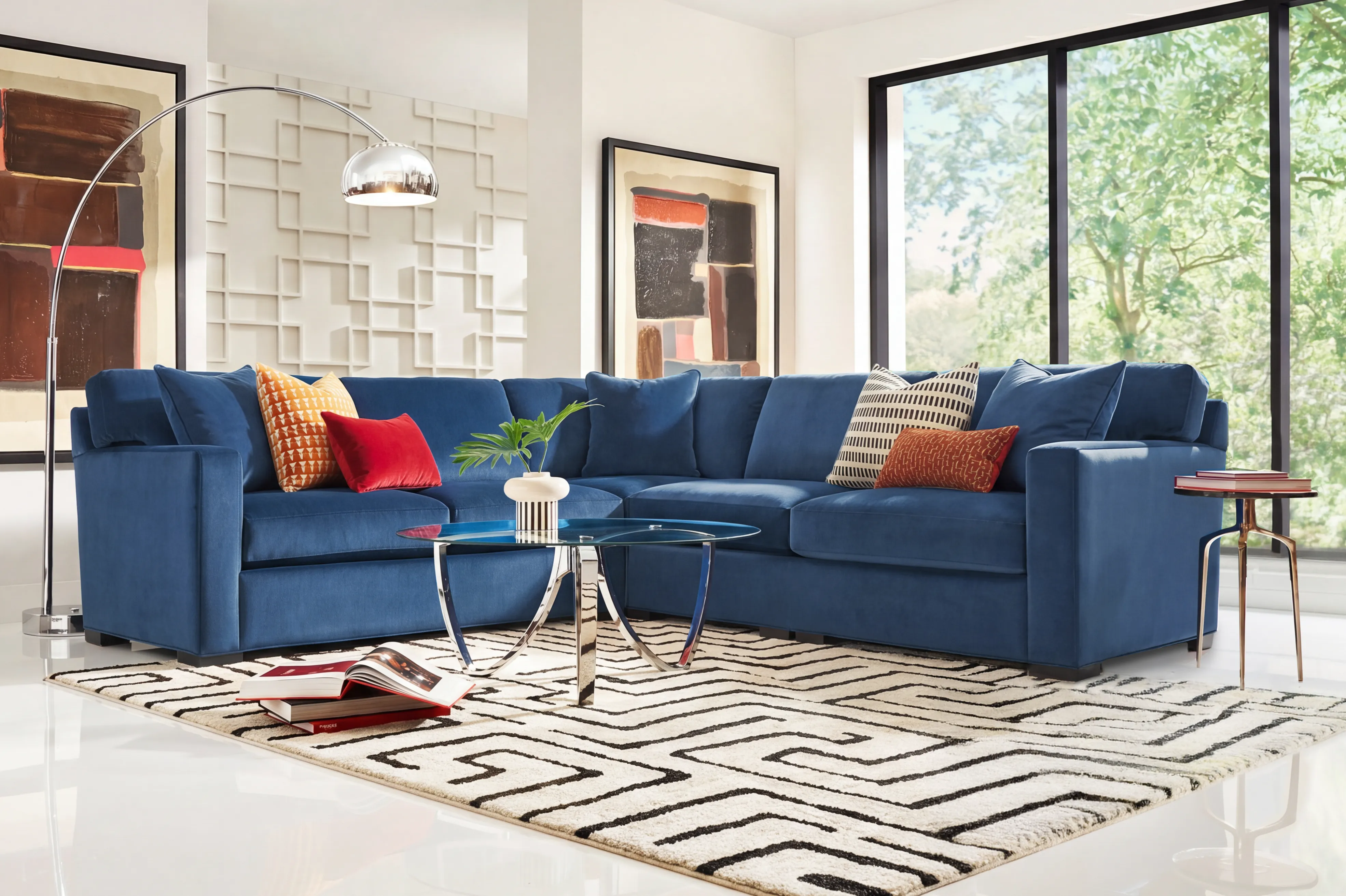 Harmonie Cobalt 2 Pc Sectional - Image 1