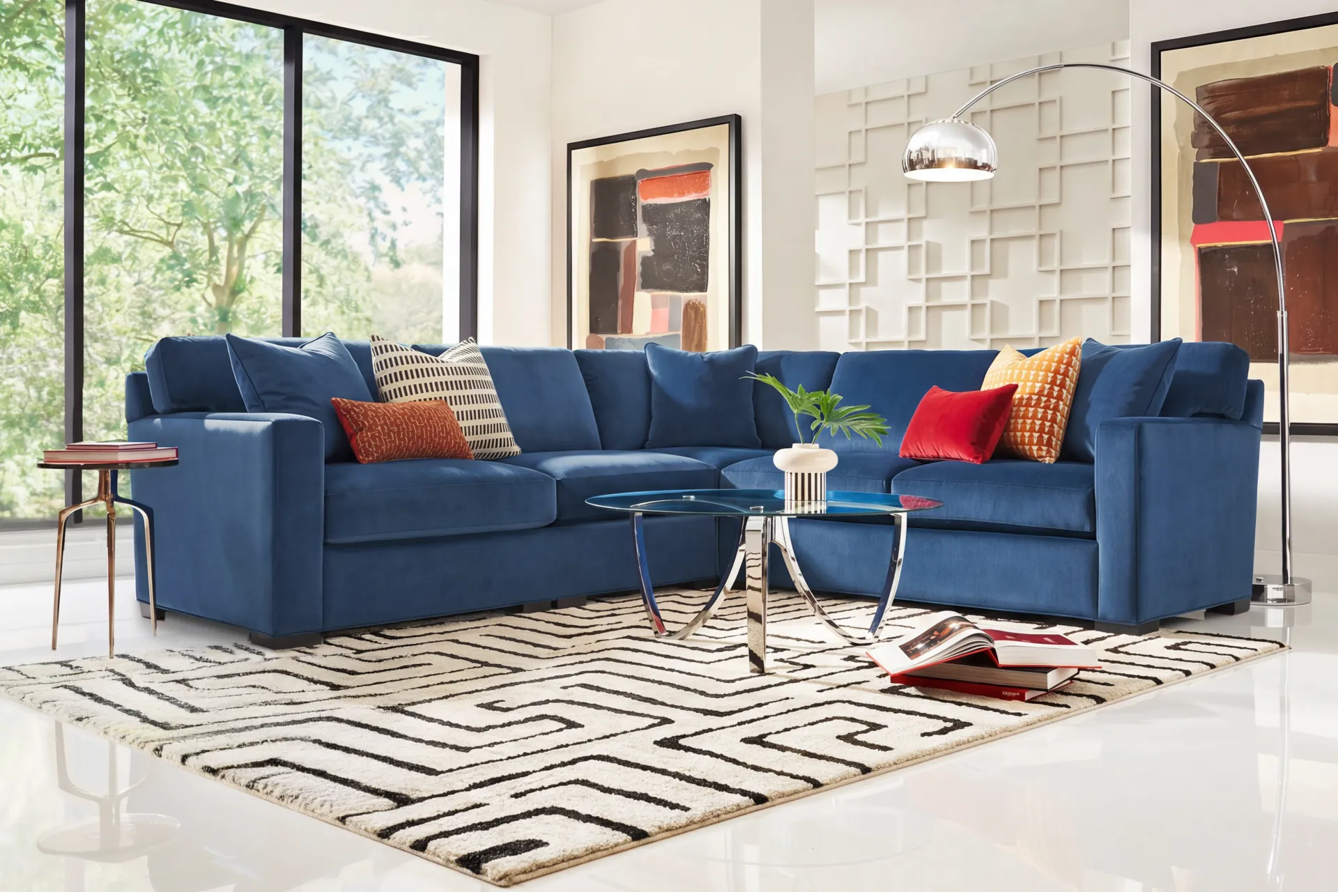 Harmonie Cobalt 2 Pc Sectional - Image 1