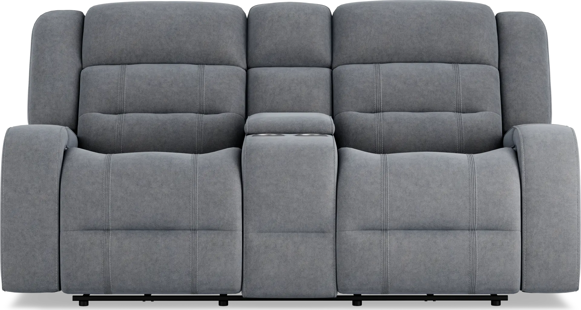 McKinley Graphite Power Reclining Console Loveseat