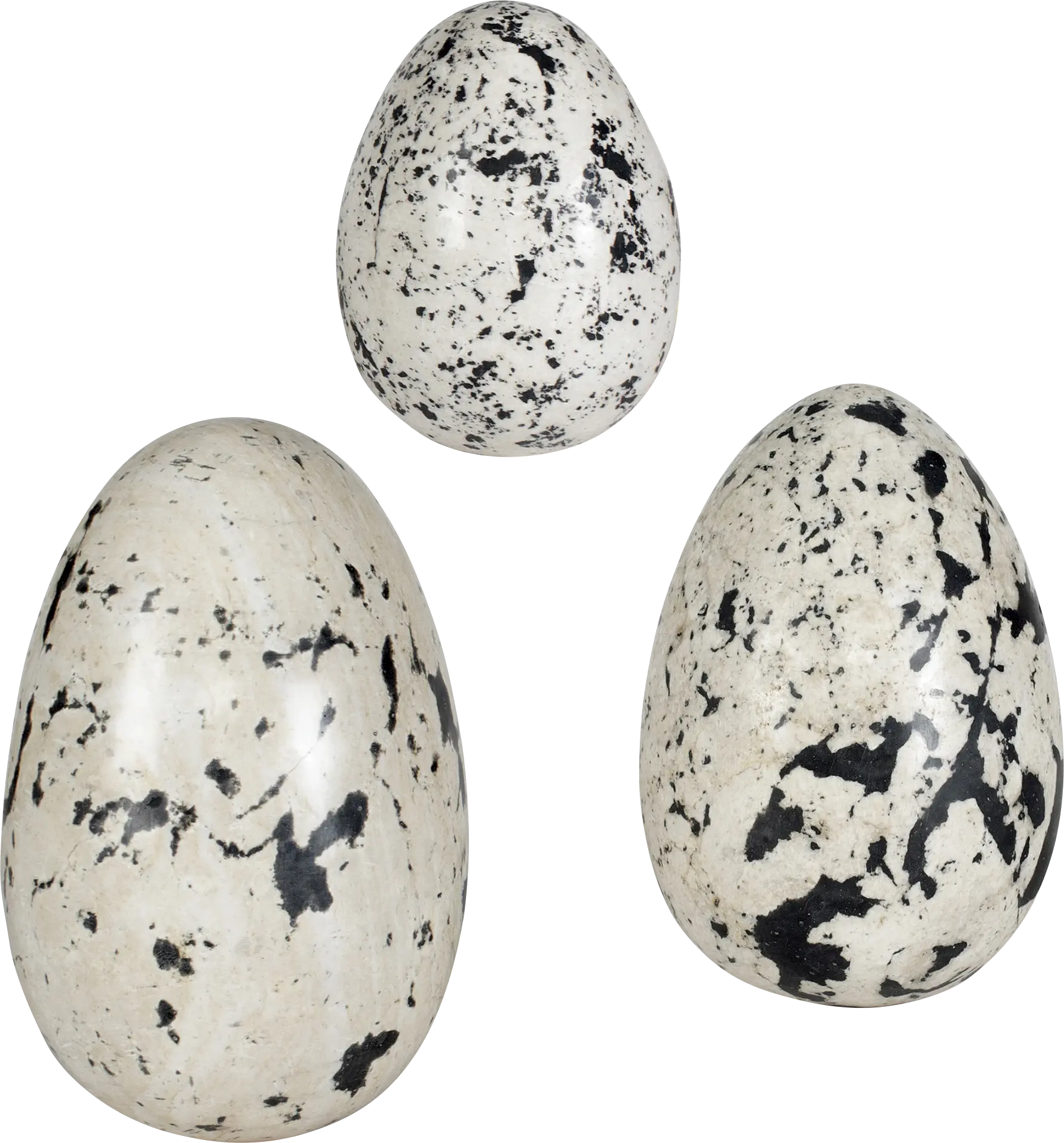 Chicka White Outdoor Sculpture, Set of 3