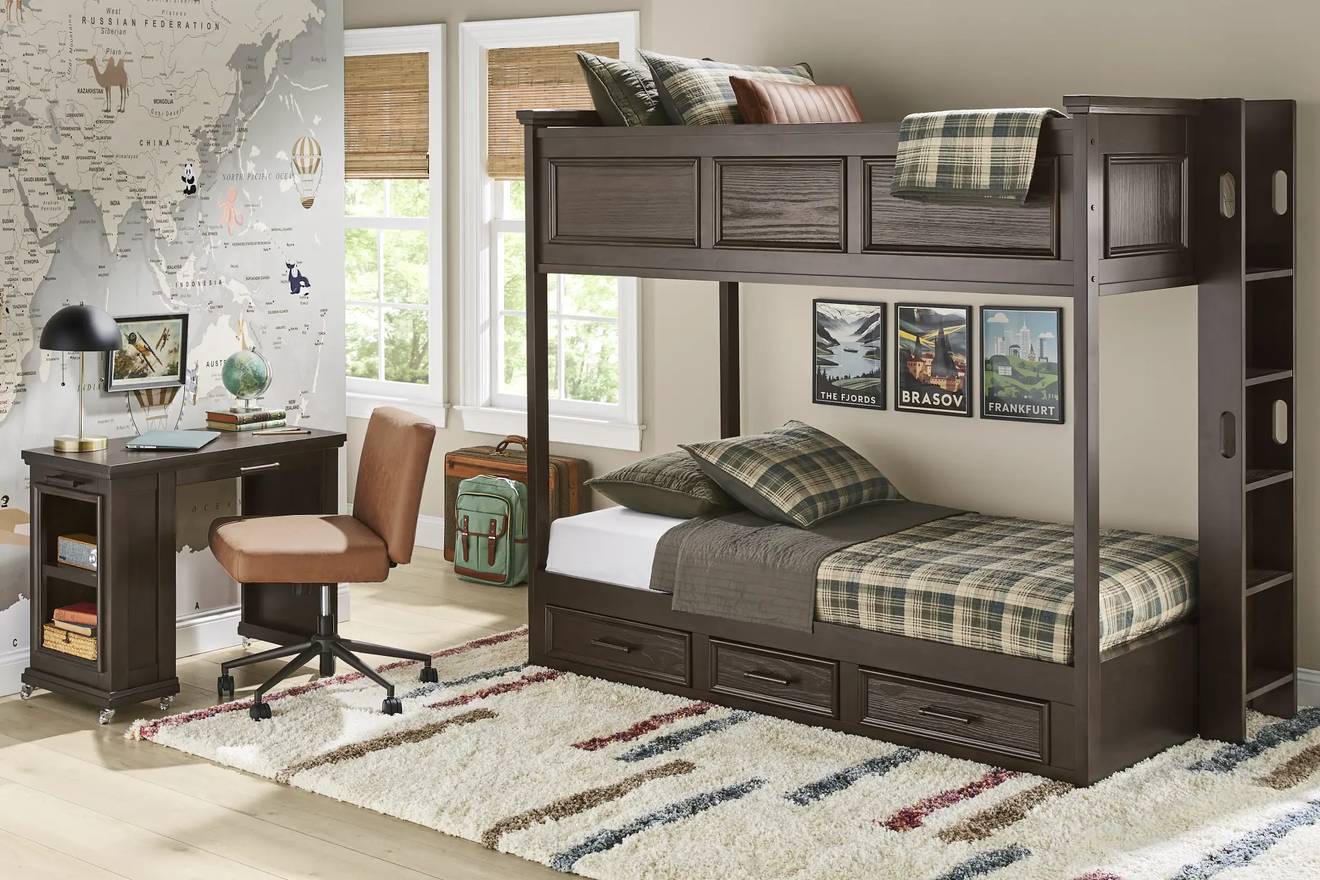 Kids Canyon Lake 2.0 Java Twin/Twin Bunk Bed
