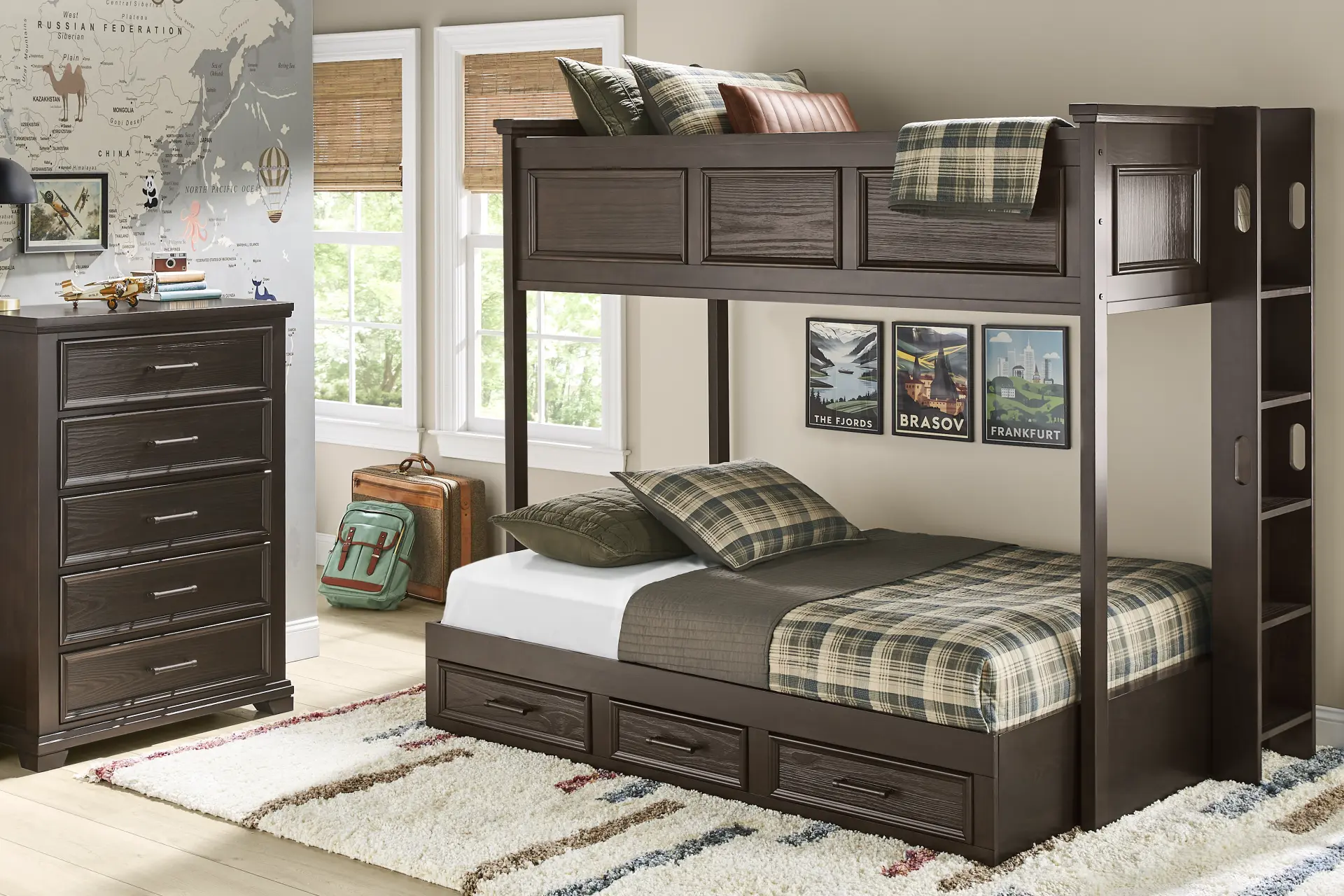 Kids Canyon Lake 2.0 Java Twin/Full Bunk Bed