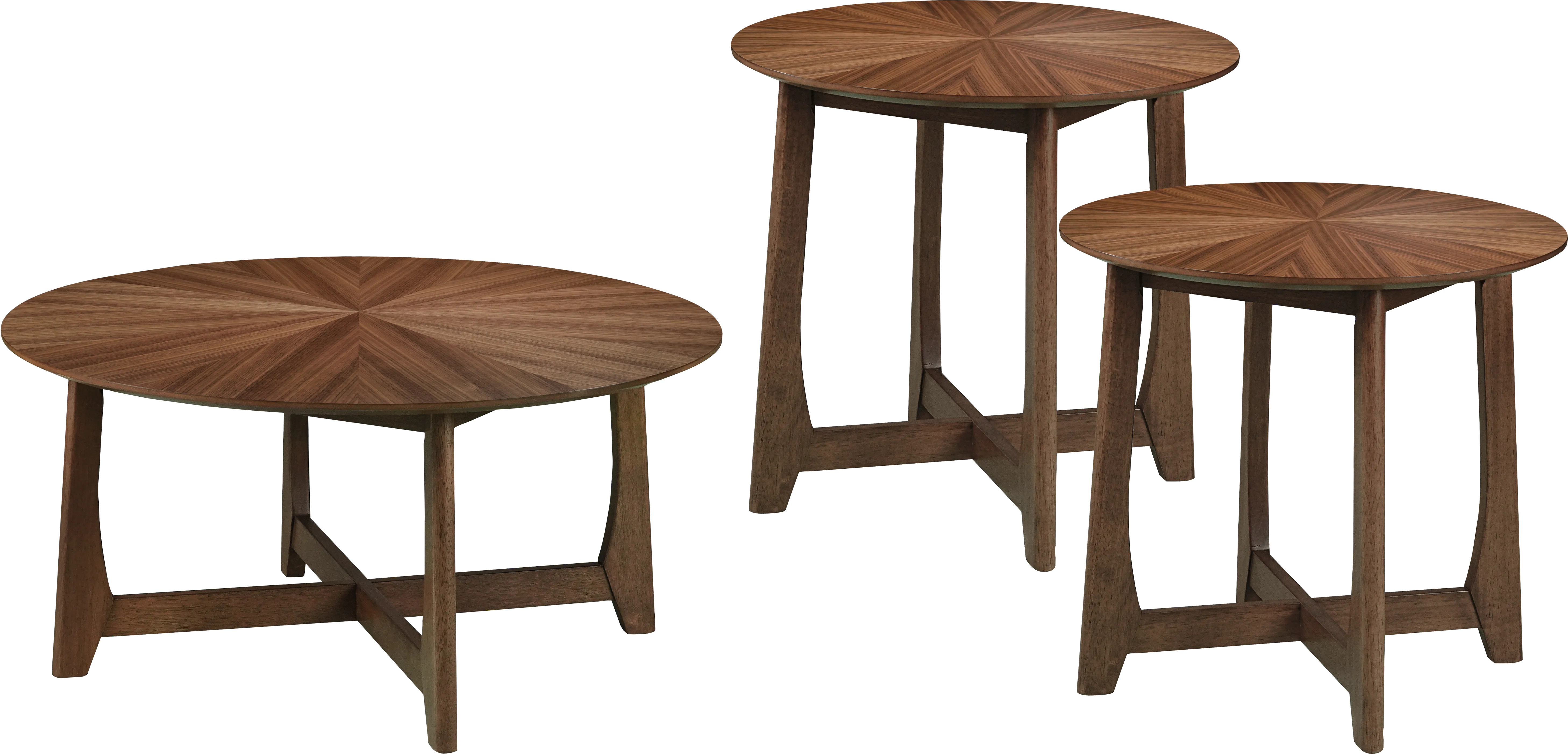 Marsden Walnut-Color 3 Pc Table Set - Image 1