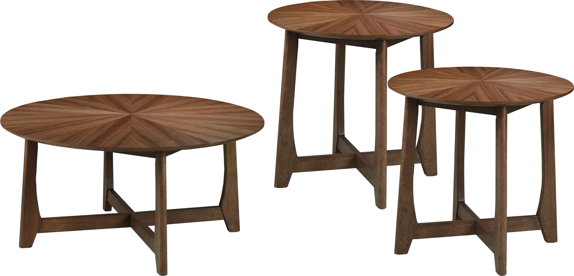 Marsden Walnut-Color 3 Pc Table Set