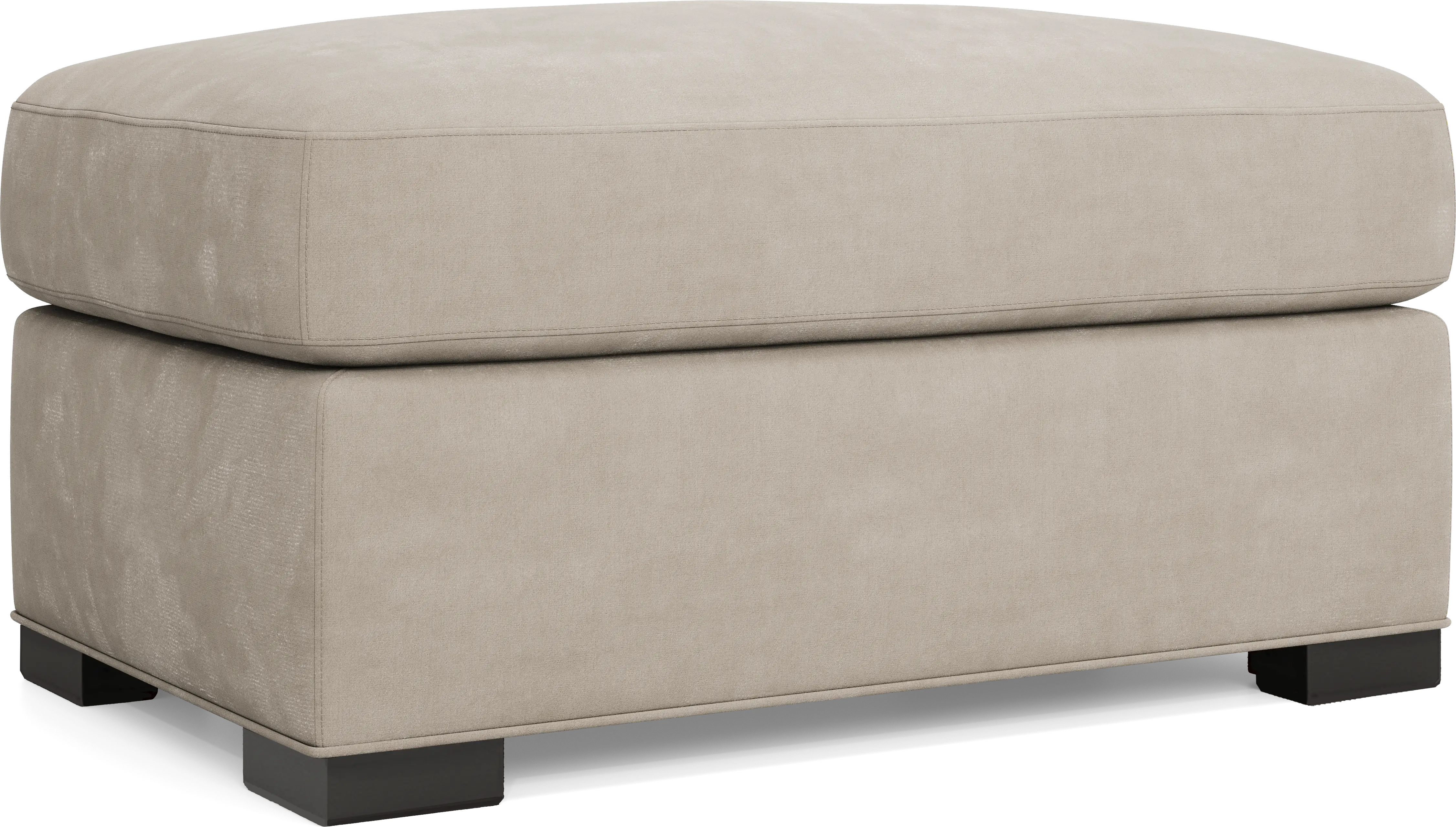 Harmonie Light Taupe Ottoman - Image 1