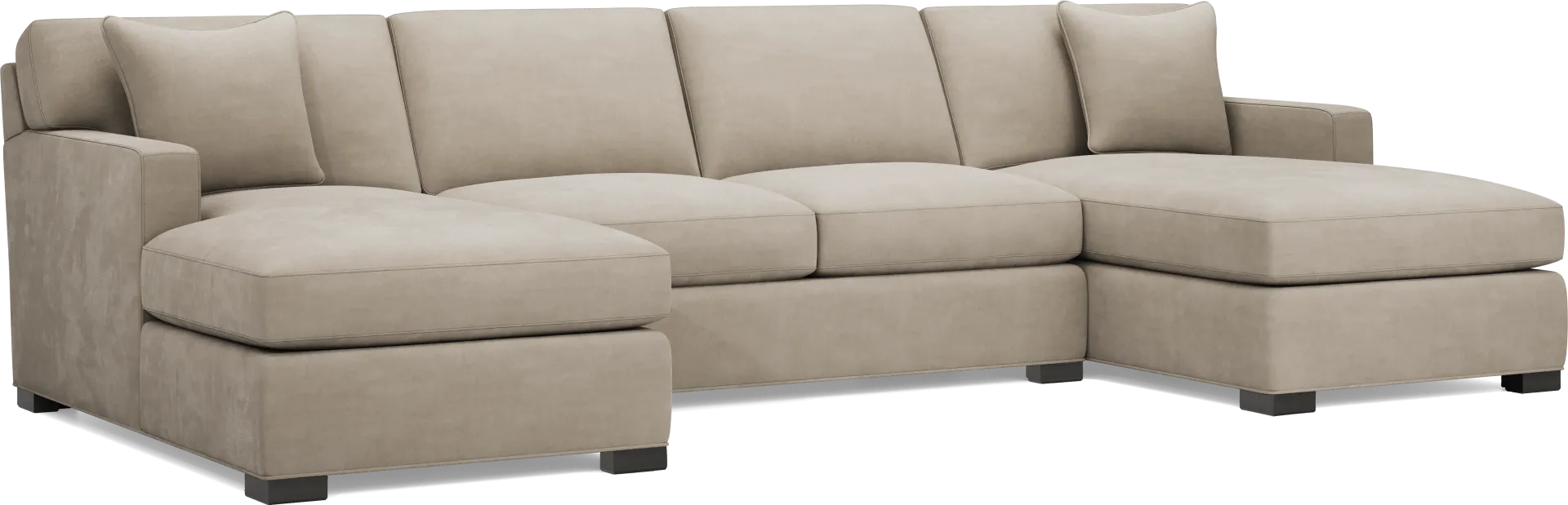Harmonie Light Taupe 3 Pc Sleeper Sectional - Image 1