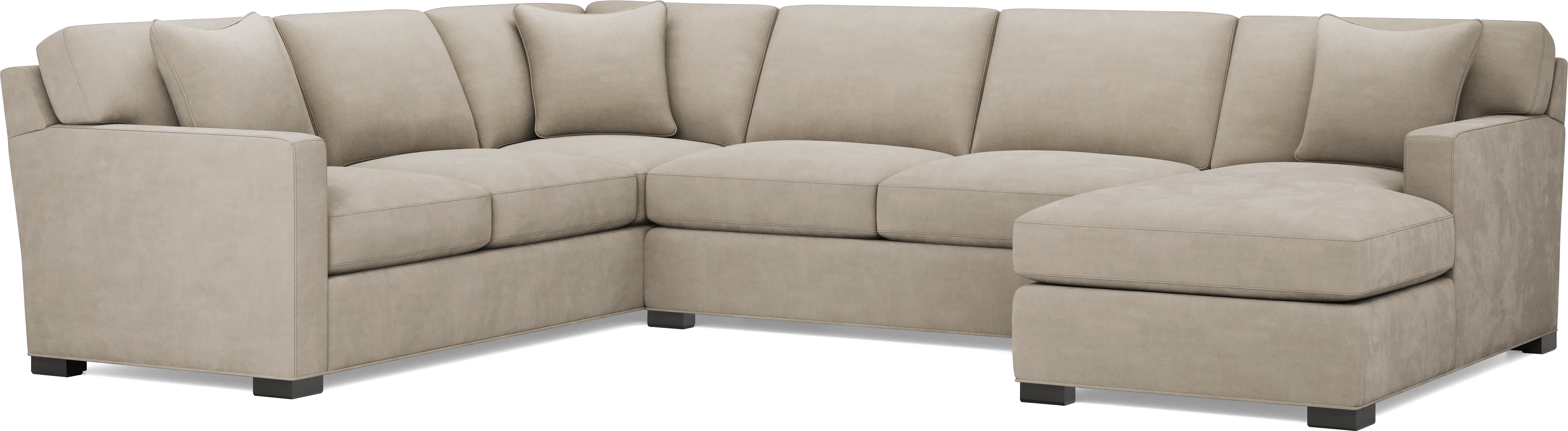 Harmonie Light Taupe 3 Pc Gel Foam Sleeper Sectional - Thumbnail - Image 1