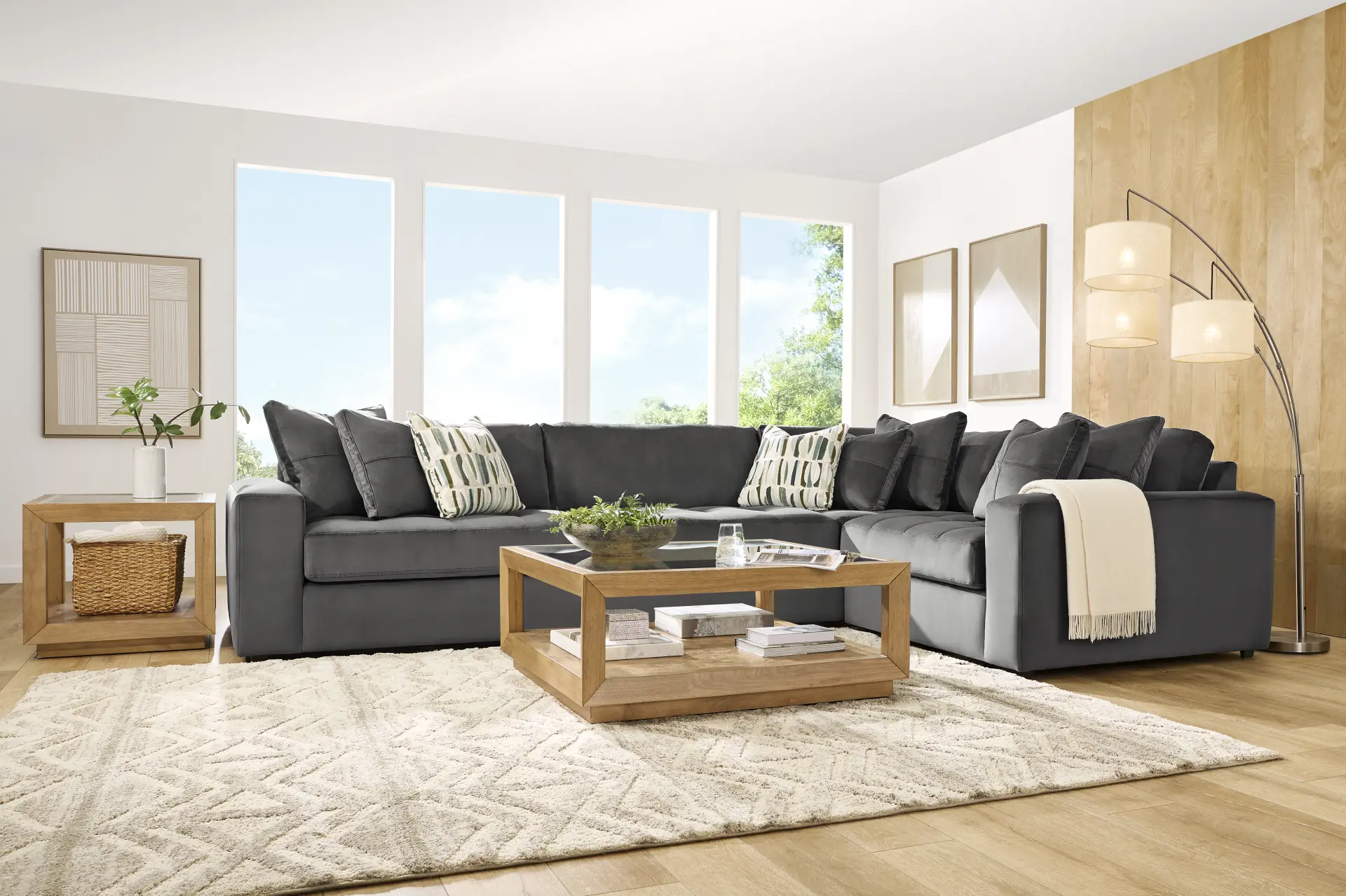 Filmore Gunmetal 4 Pc Sectional