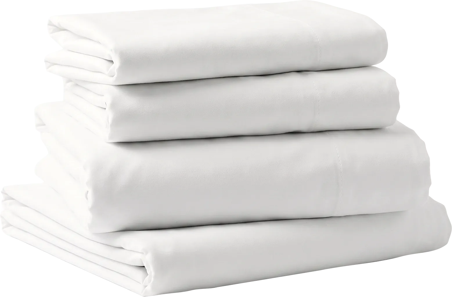 Avocado Organic Cotton White 4 Pc King Bed Sheet Set - Image 1