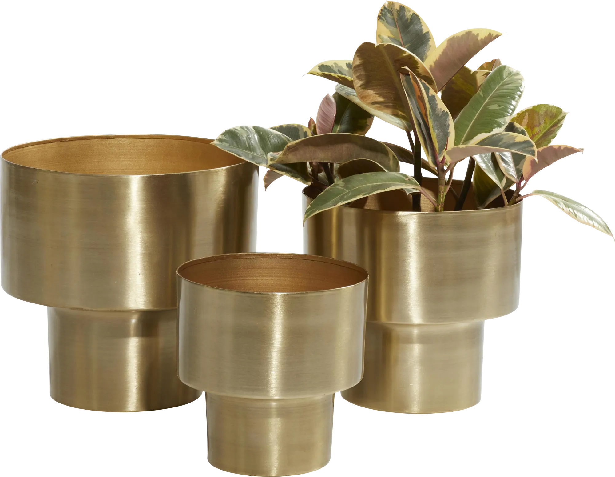 Adral Gold Indoor/Outdoor Planter, Set of 3 - Image 1