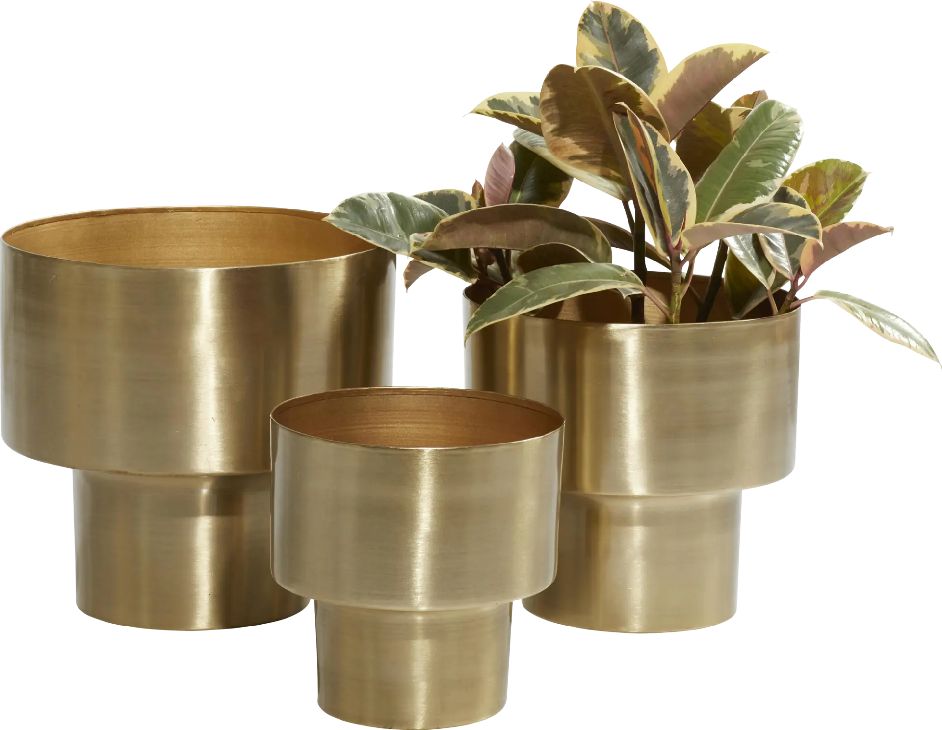 Adral Gold Indoor/Outdoor Planter, Set of 3