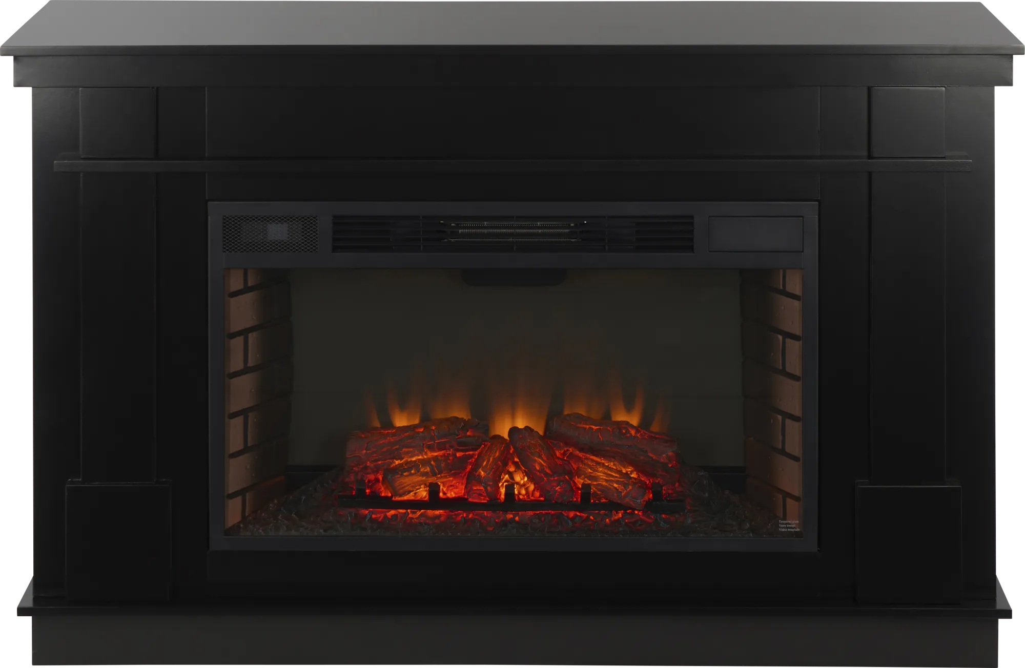 Elmpond Black 55 in. Console with Electric Fireplace - Image 1