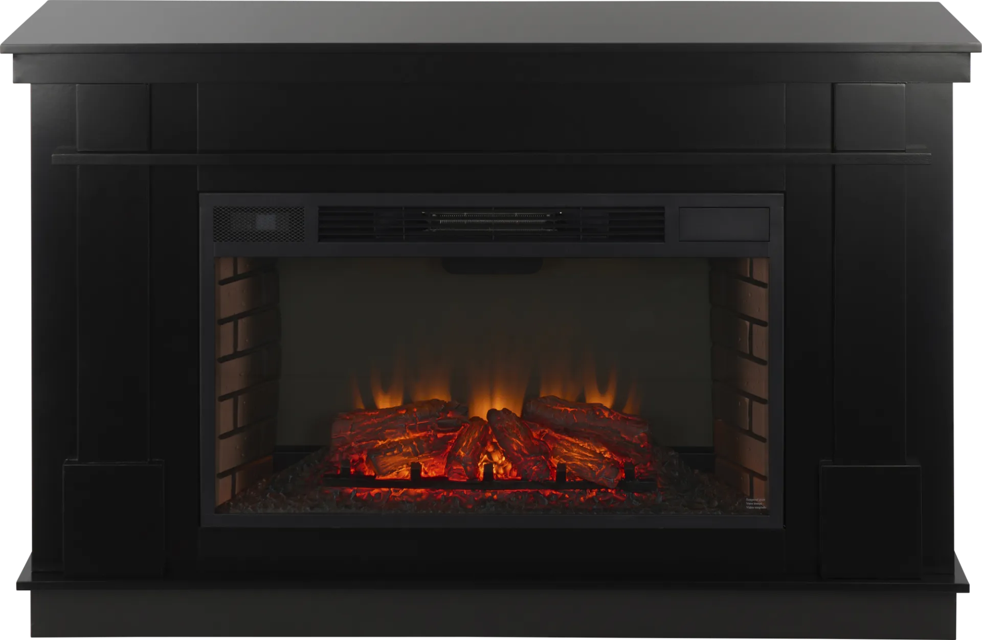 Elmpond Black 55 in. Console with Electric Fireplace - Image 1