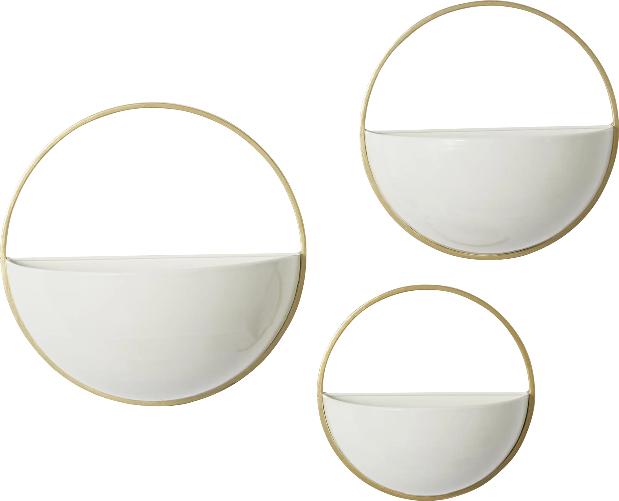 Bradger White Planter, Set of 3 - Image 1