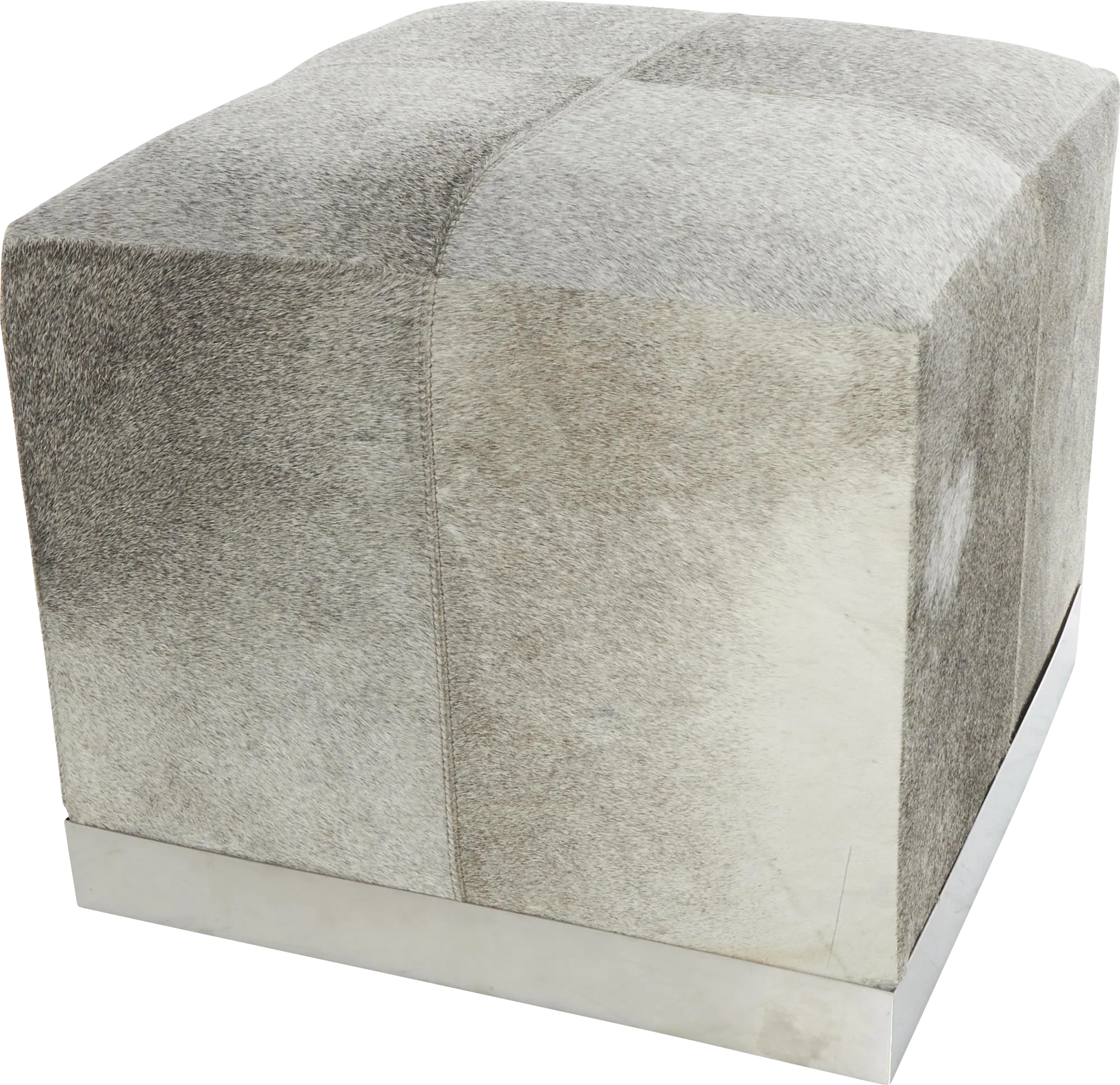 Eyleene Gray Pouf - Image 1