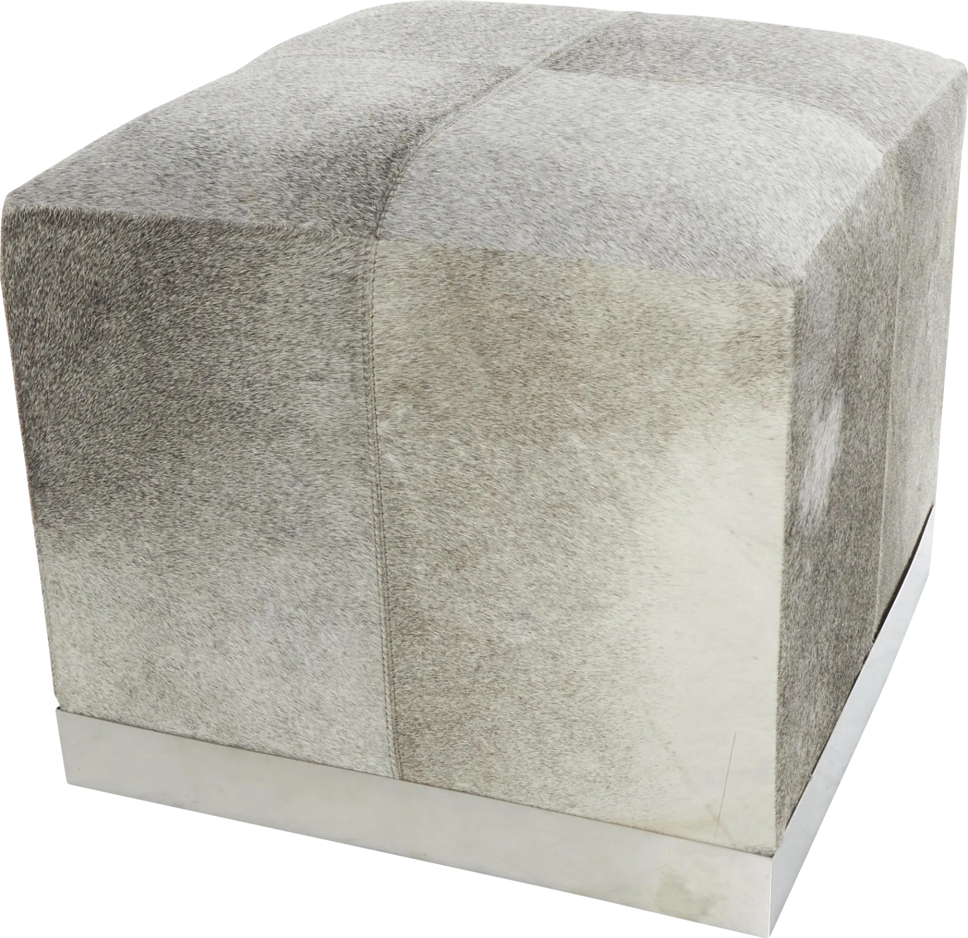 Eyleene Gray Pouf - Image 1