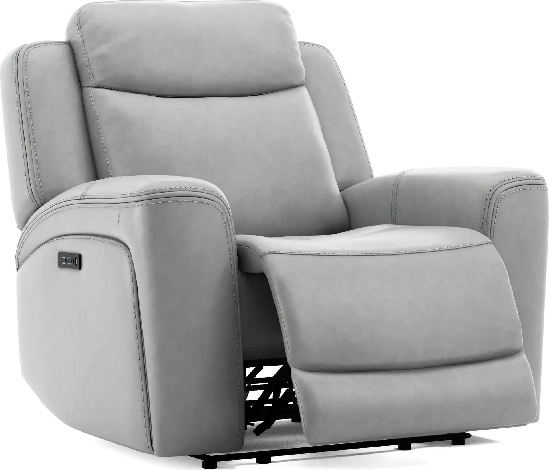 Davidson Arctic Leather Dual Power Recliner