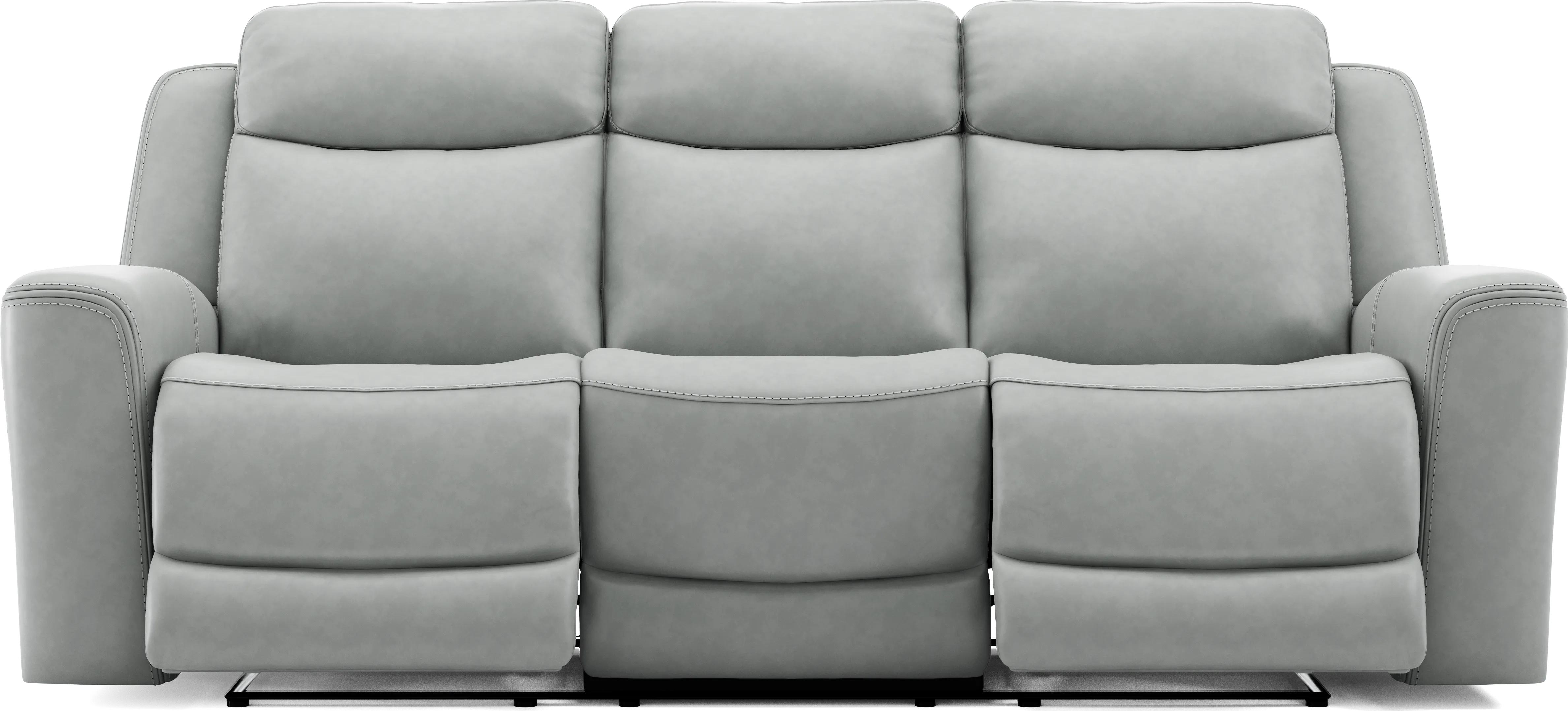 Davidson Arctic Leather Dual Power Reclining Sofa - Thumbnail - Image 1