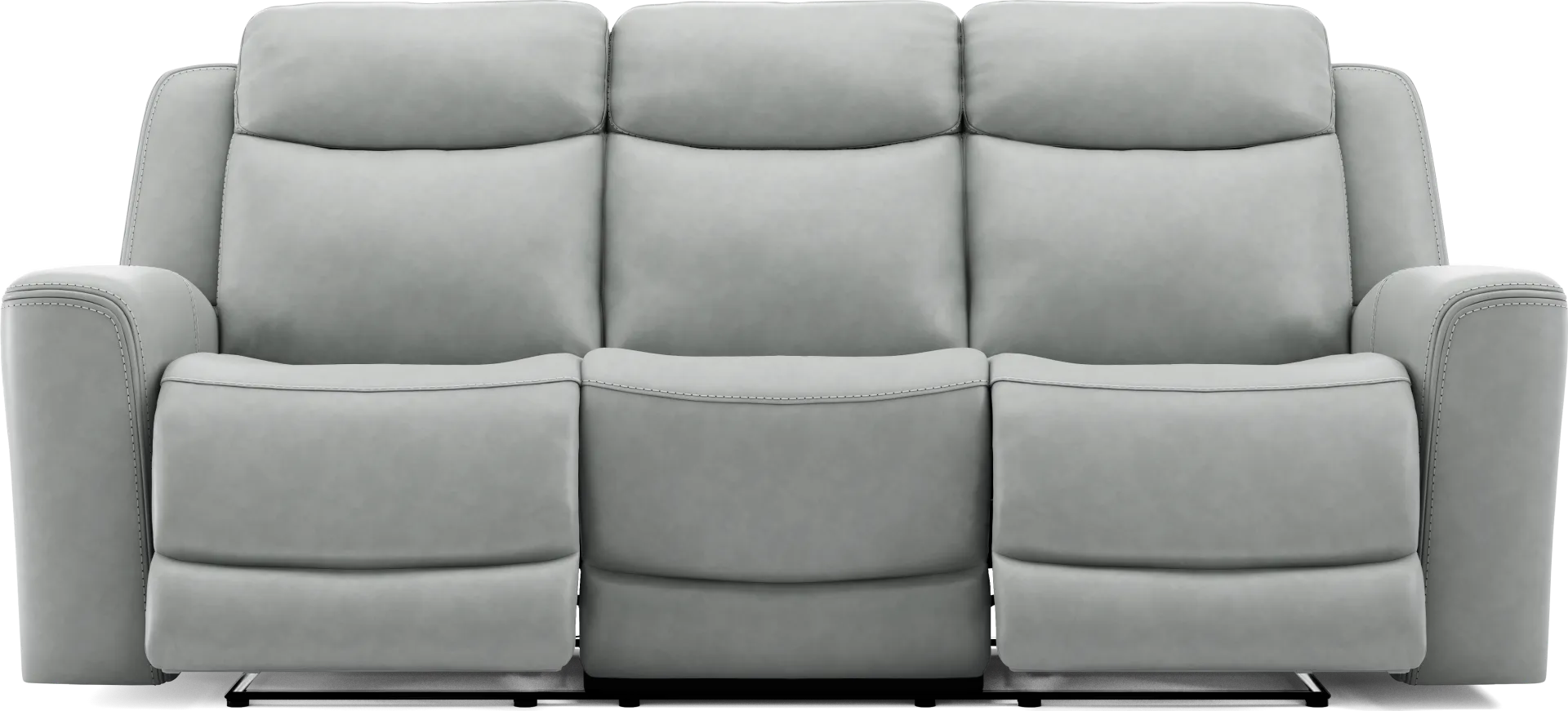 Davidson Arctic Leather Dual Power Reclining Sofa - Image 1