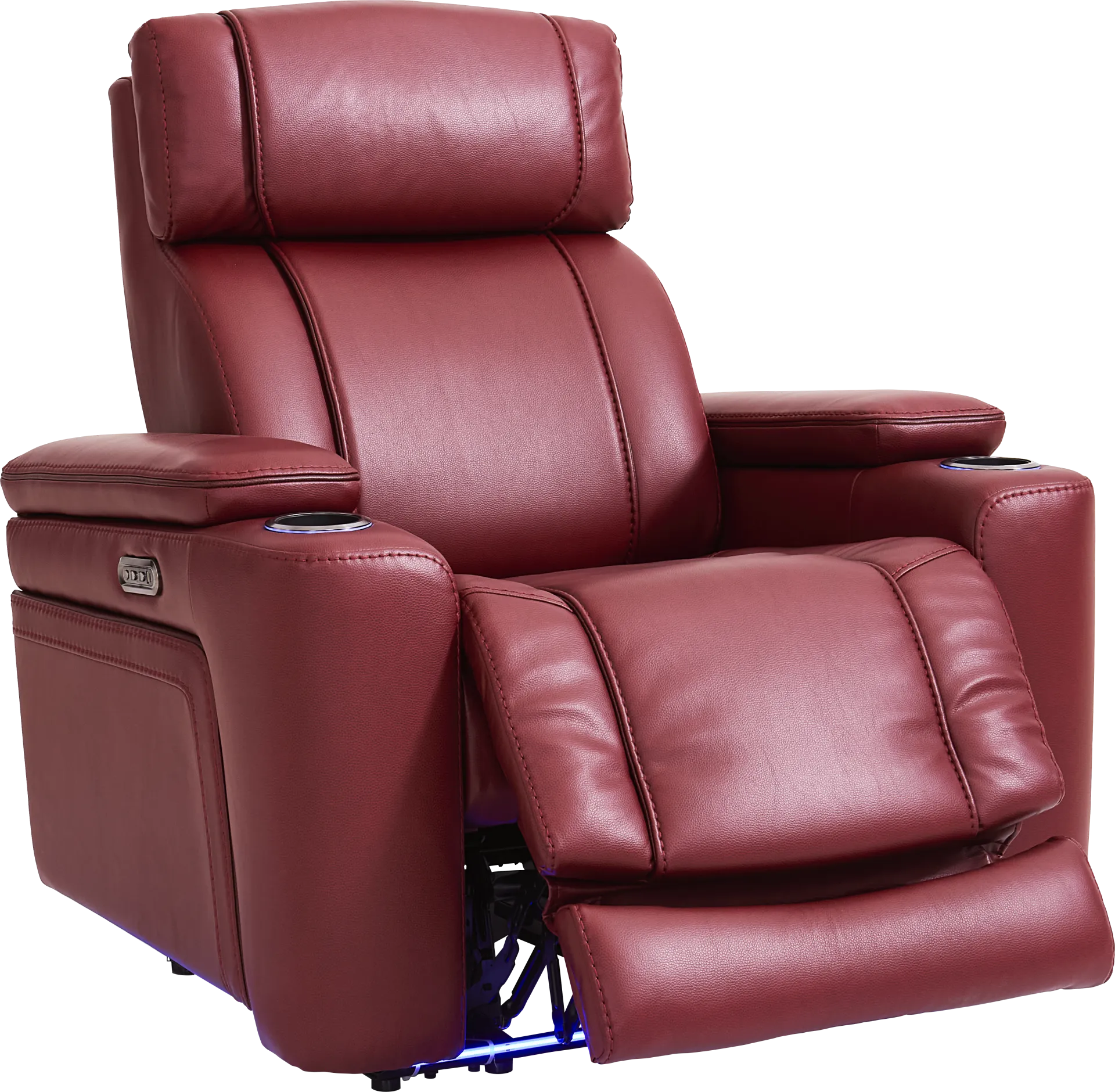 Haven Point Red Dual Power Recliner - Image 1