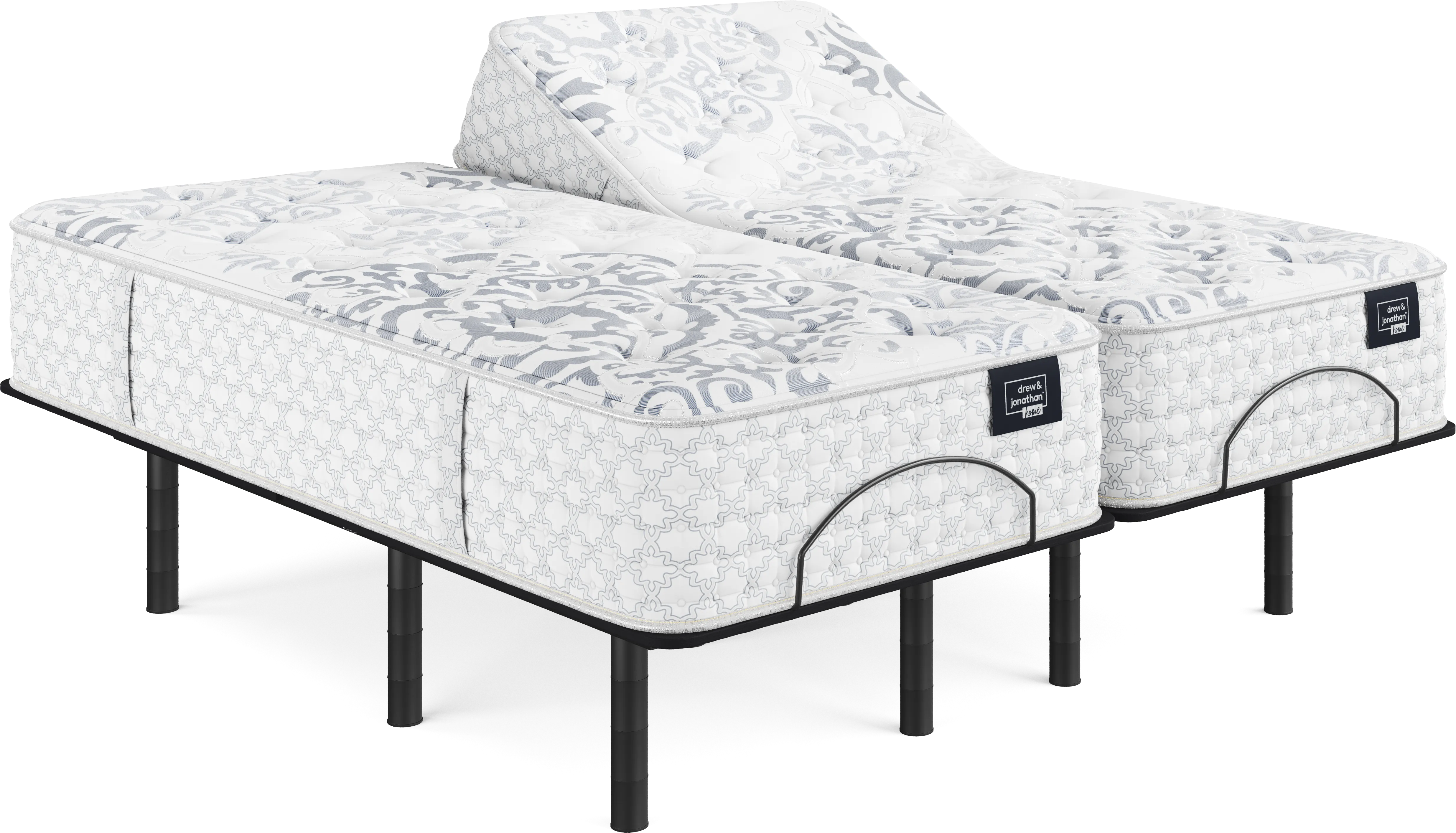 Drew & Jonathan Alouette Split King Mattress with Head Up Only Base - Image 1