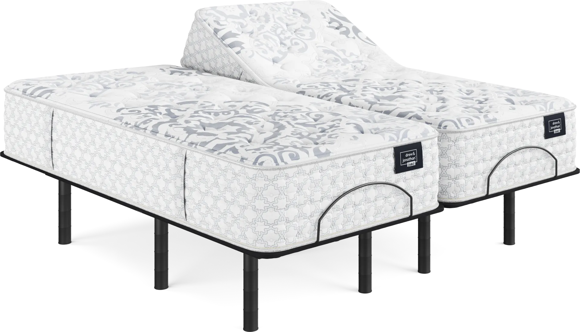 Drew & Jonathan Alouette Split King Mattress with Head Up Only Base - Image 1