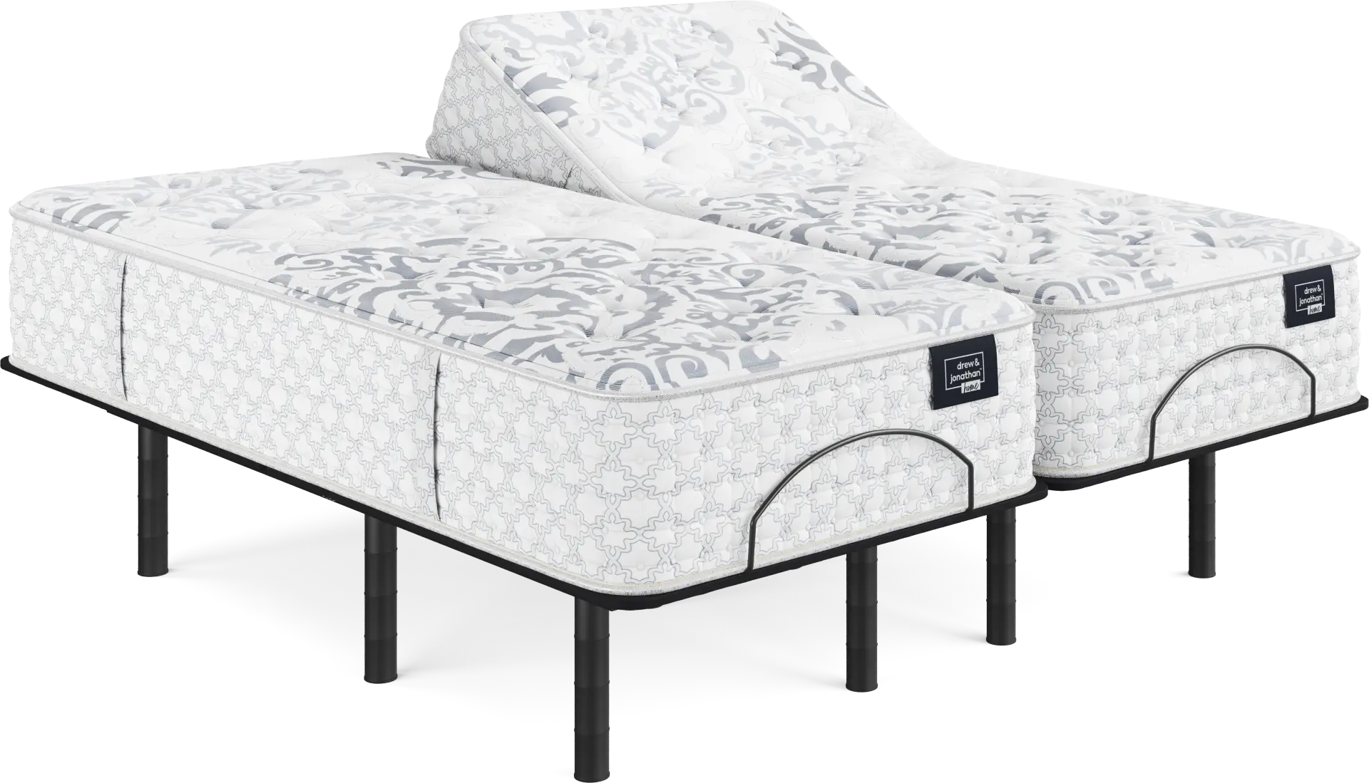 Drew & Jonathan Alouette Split King Mattress with Head Up Only Base
