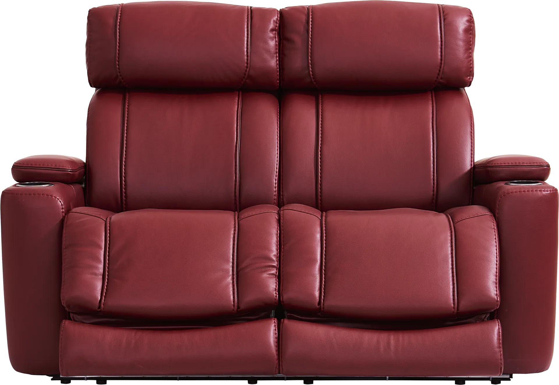 Haven Point Red Reclining Loveseat - Image 2