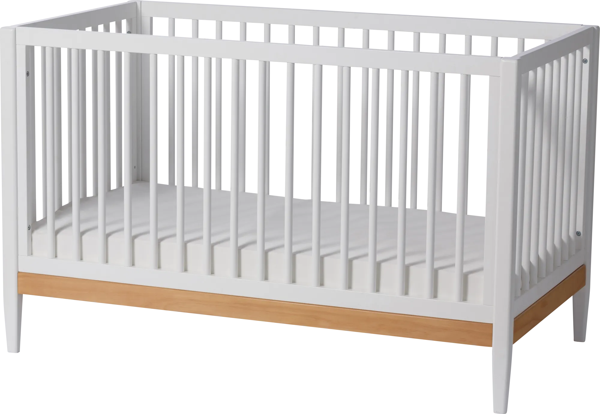 Kids Scola White/Natural Convertible Crib - Thumbnail - Image 1