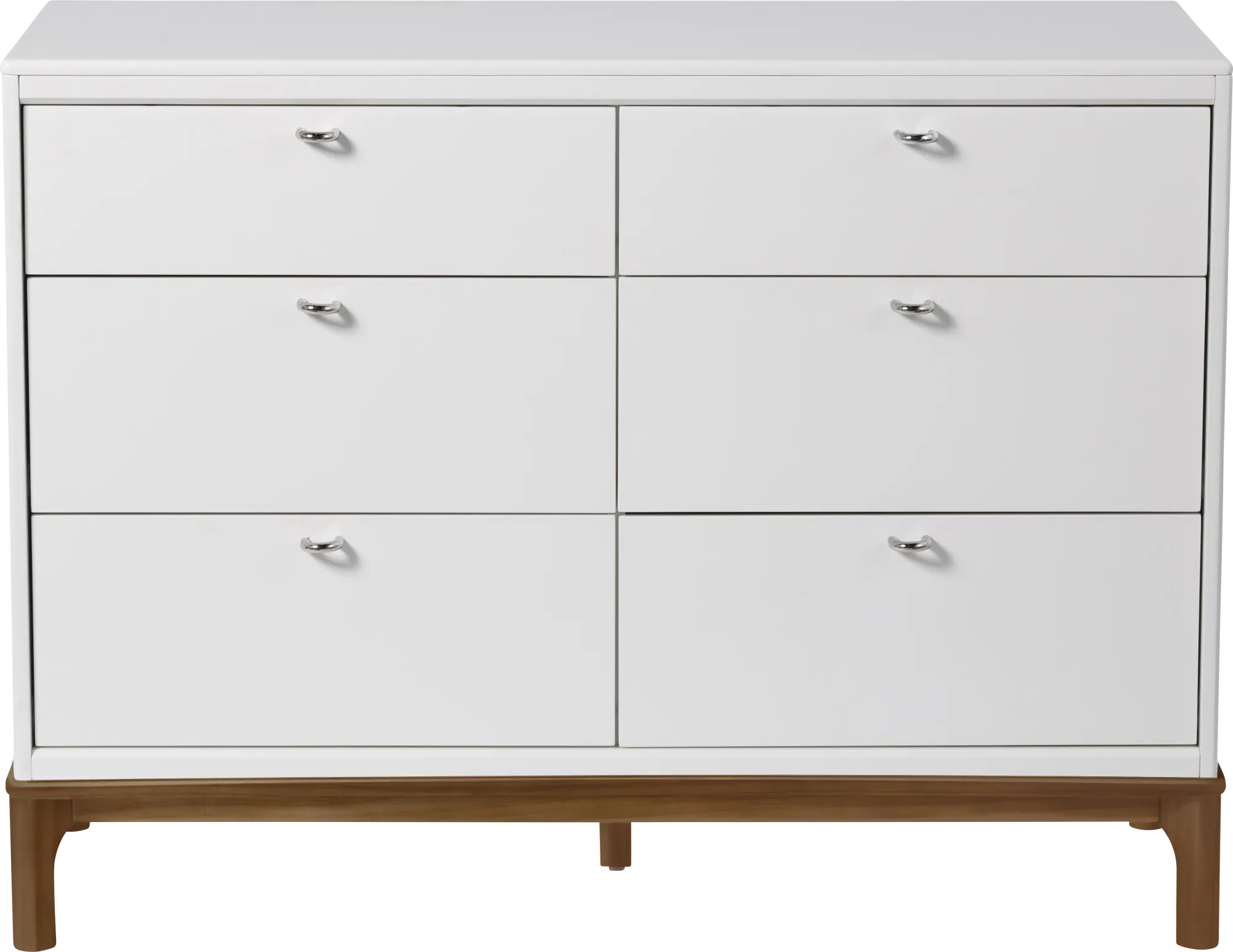 Kids Fiedu White/Brown 6 Drawer Dresser - Thumbnail - Image 1