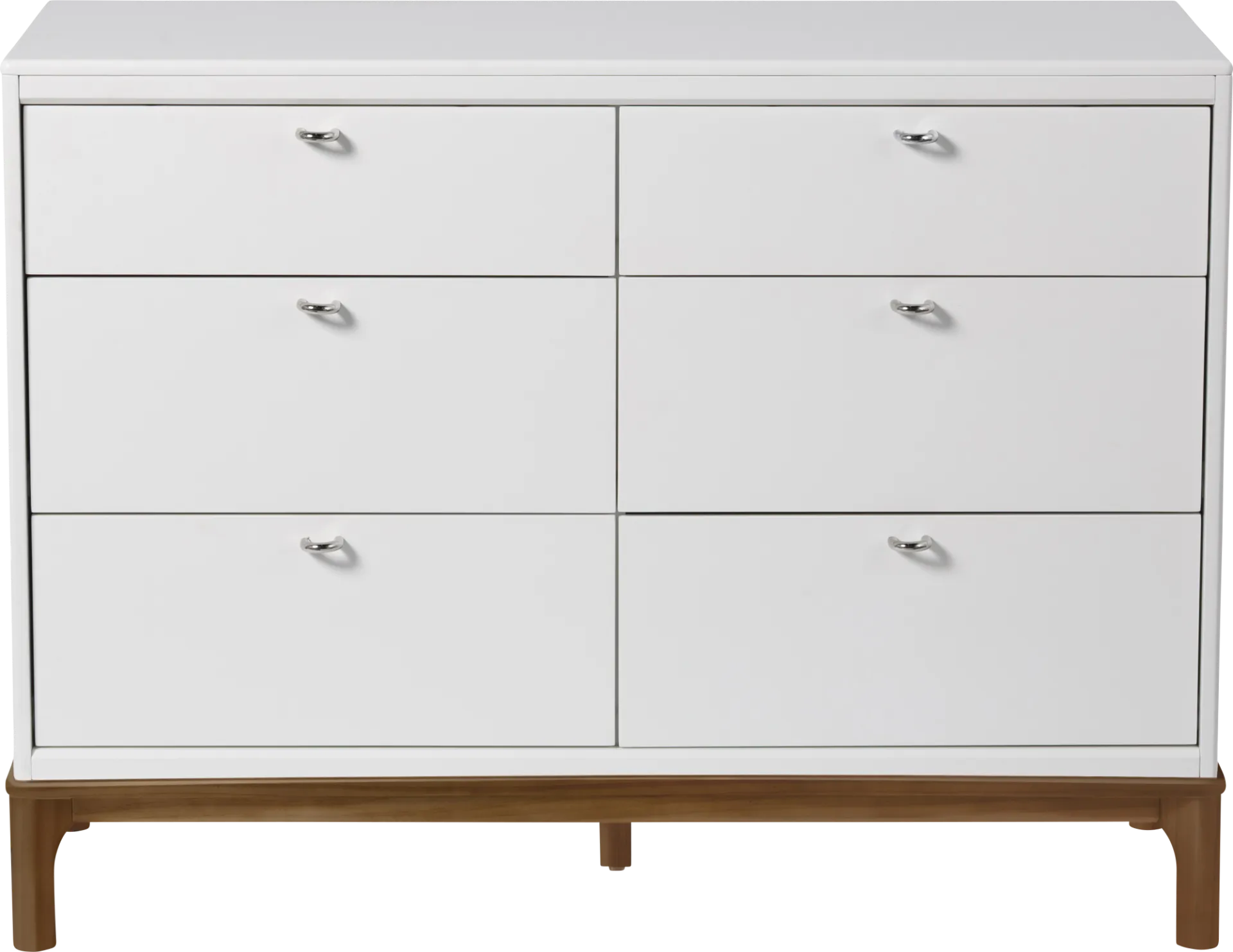 Kids Fiedu White/Brown 6 Drawer Dresser - Image 1