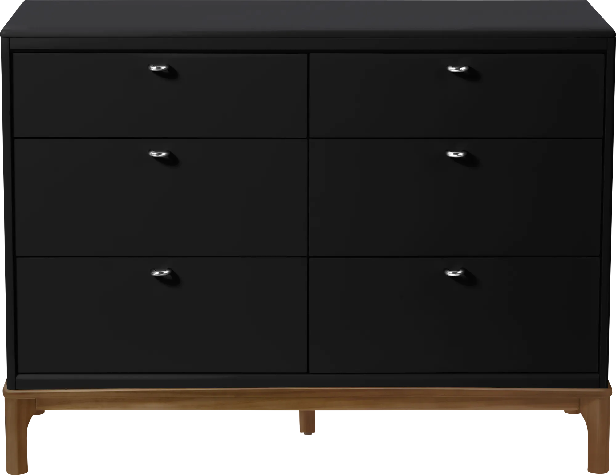 Kids Fiedu Black/Brown 6 Drawer Dresser - Thumbnail - Image 1