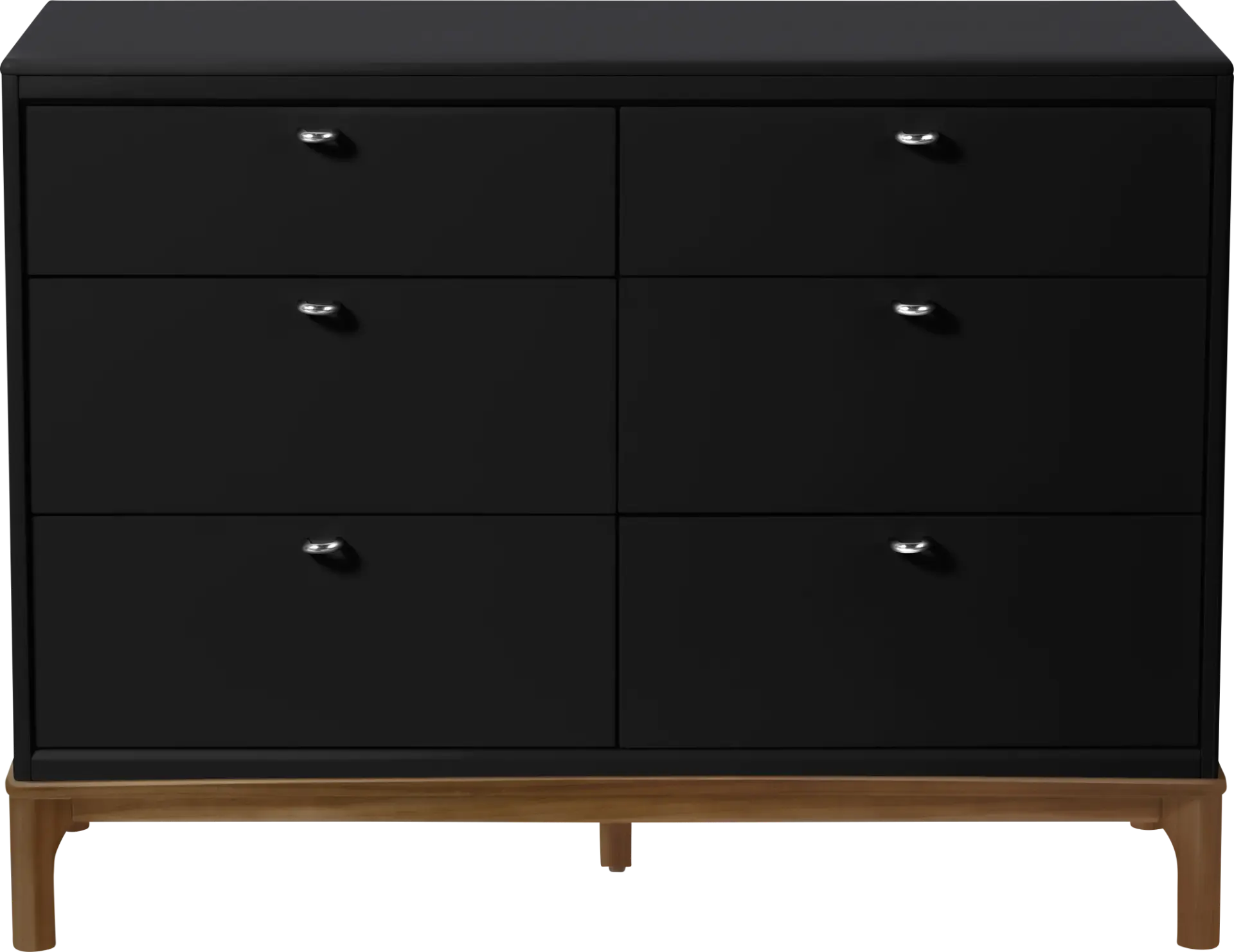 Kids Fiedu Black/Brown 6 Drawer Dresser