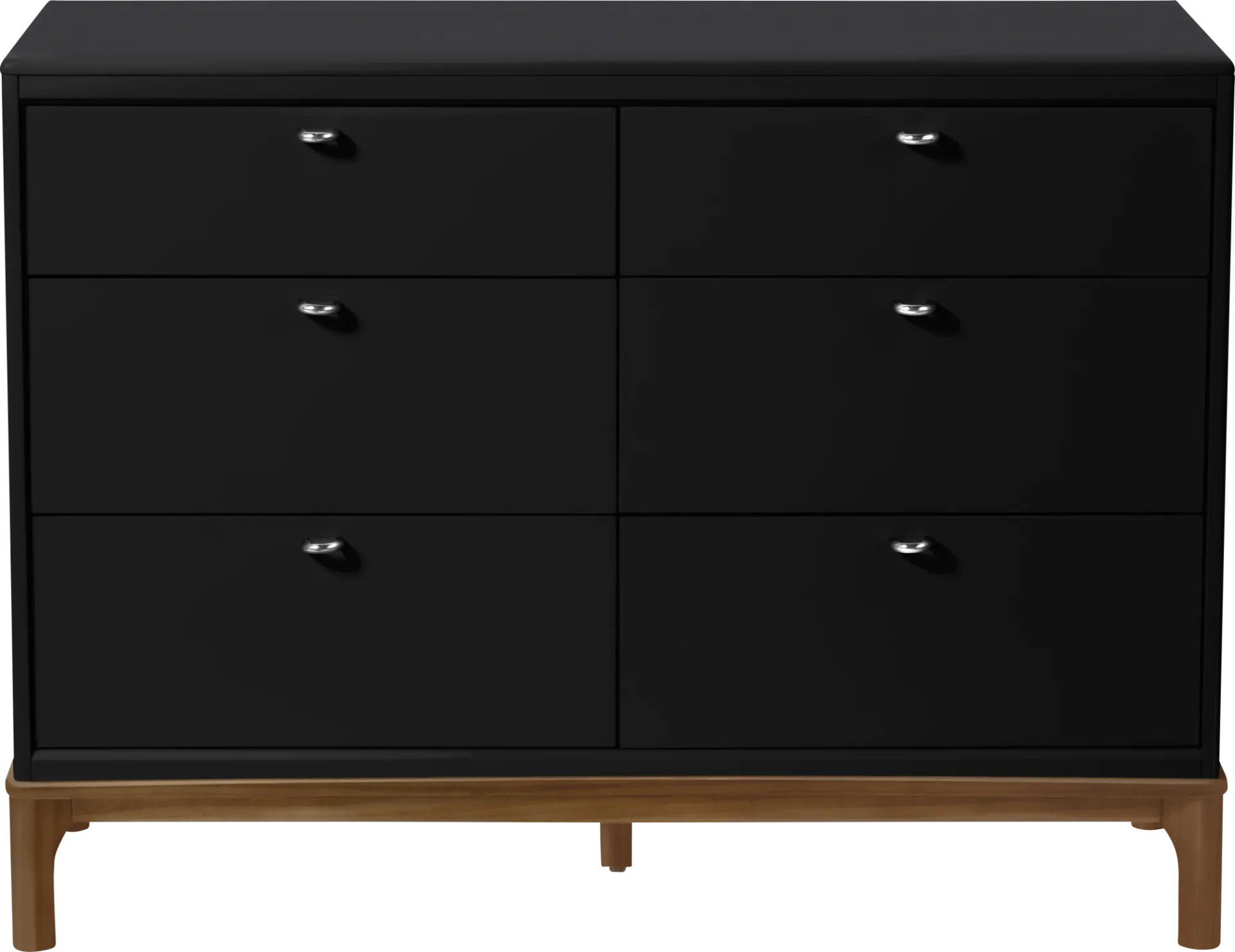 Kids Fiedu Black/Brown 6 Drawer Dresser - Image 1