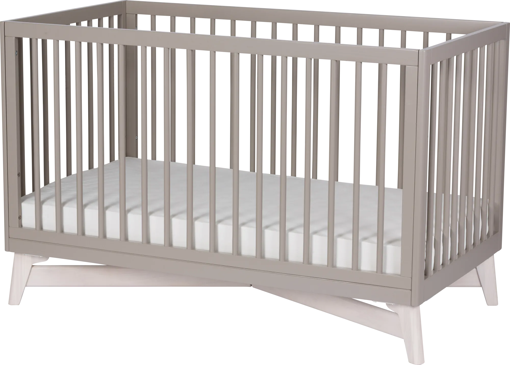 Kids Levia Taupe/Washed Convertible Crib - Thumbnail - Image 1
