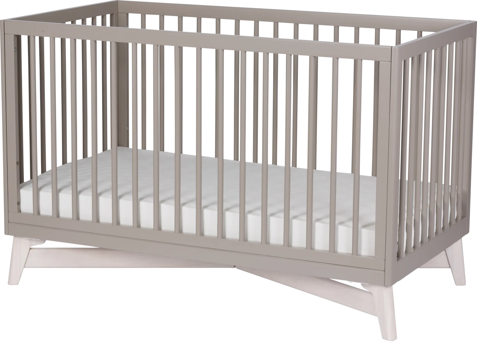 Kids Levia Taupe/Washed Convertible Crib - Image 1
