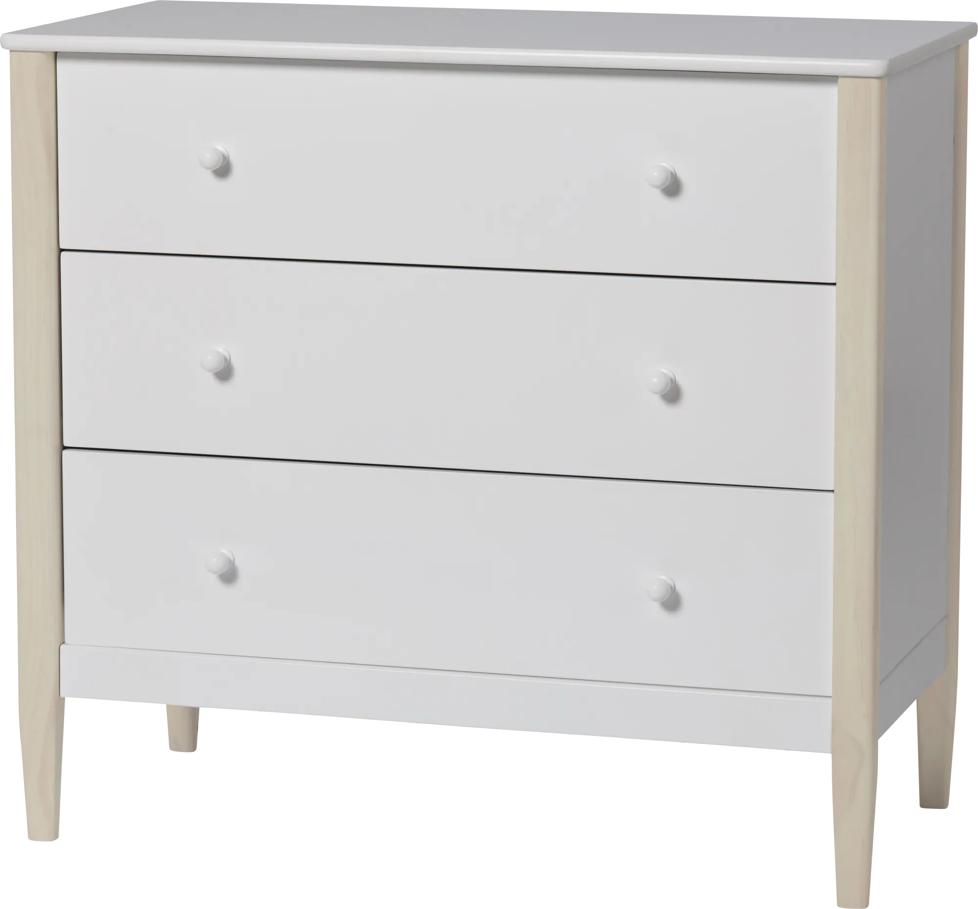 Kids Scola White/Washed 3 Drawer Dresser - Thumbnail - Image 1