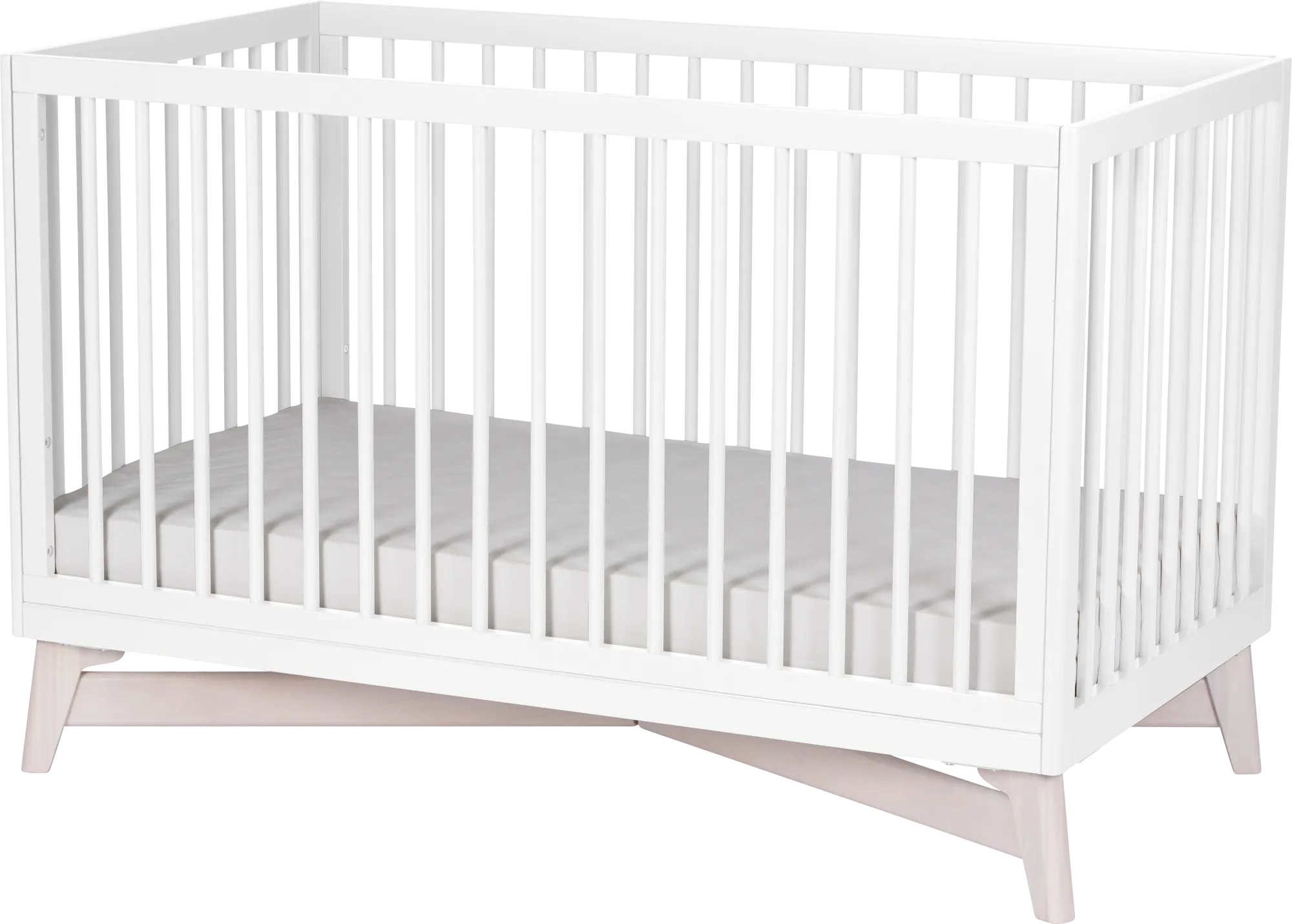 Kids Levia White/Washed Convertible Crib - Thumbnail - Image 1